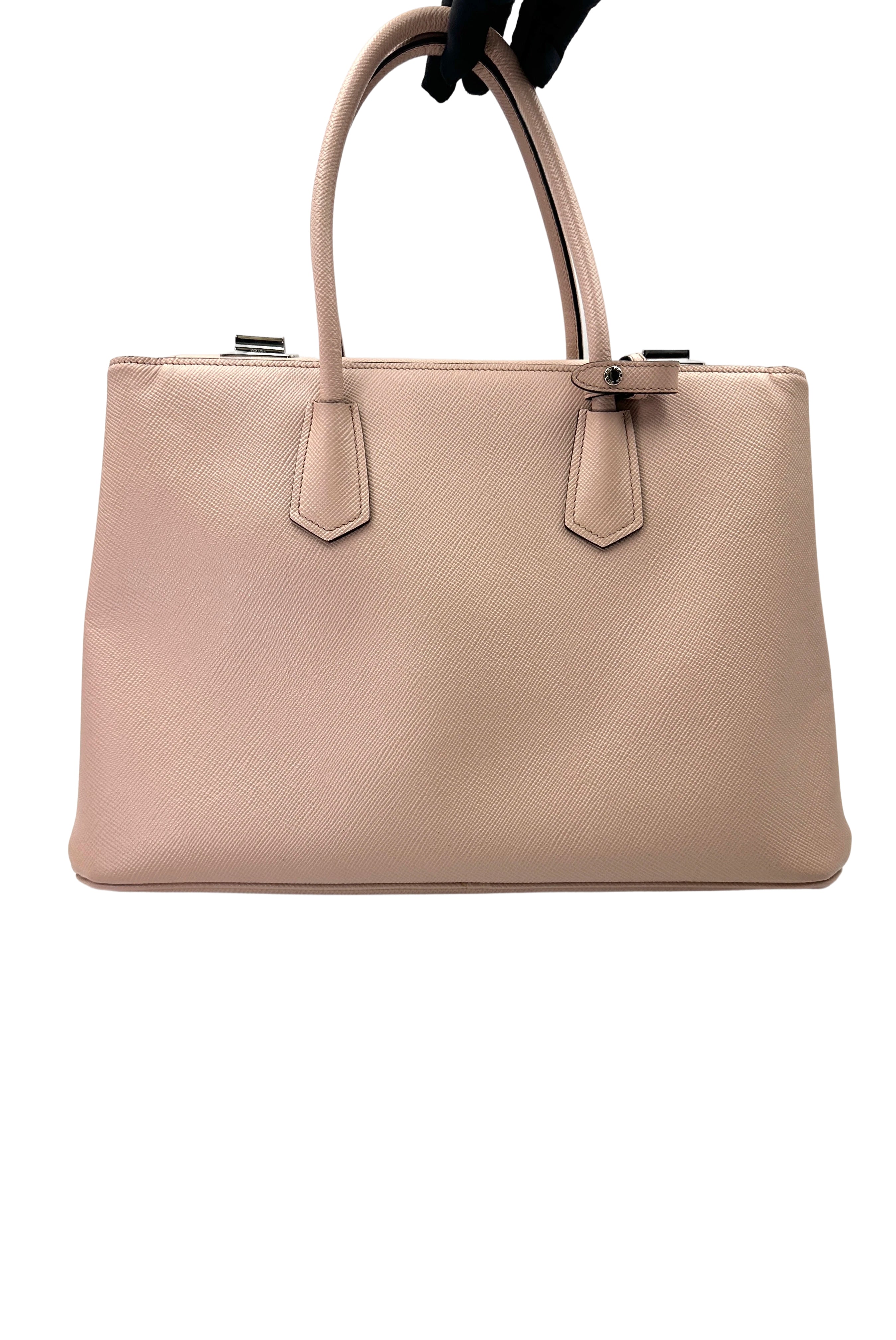 Prada Galleria Pink Saffiano Leather Medium Size Handle Bag PR402