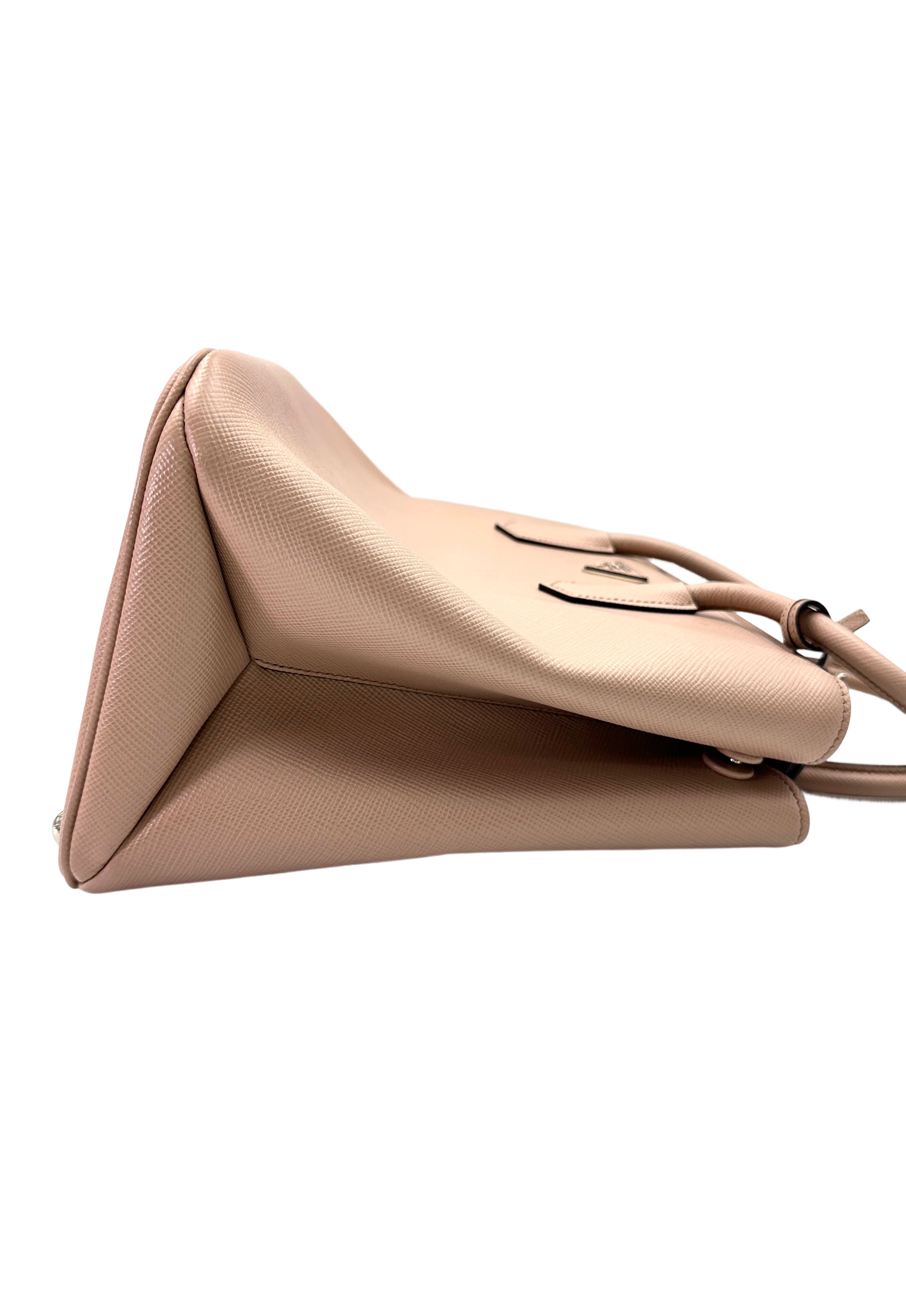 Prada Galleria Pink Saffiano Leather Medium Size Handle Bag PR402
