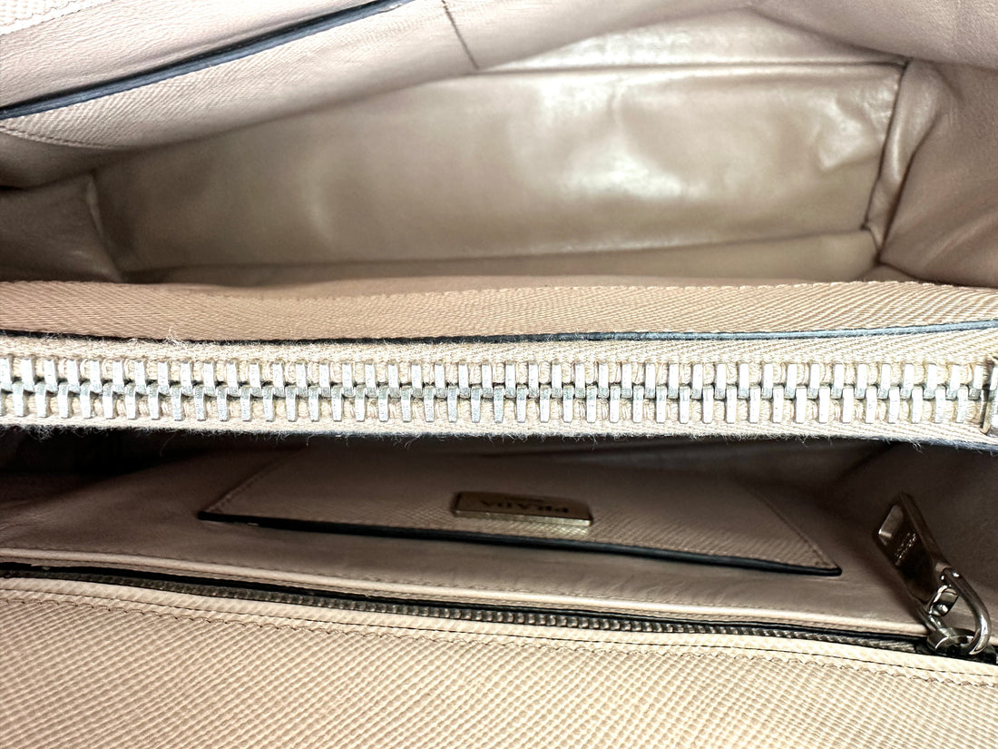 Prada Galleria Pink Saffiano Leather Medium Size Handle Bag PR402