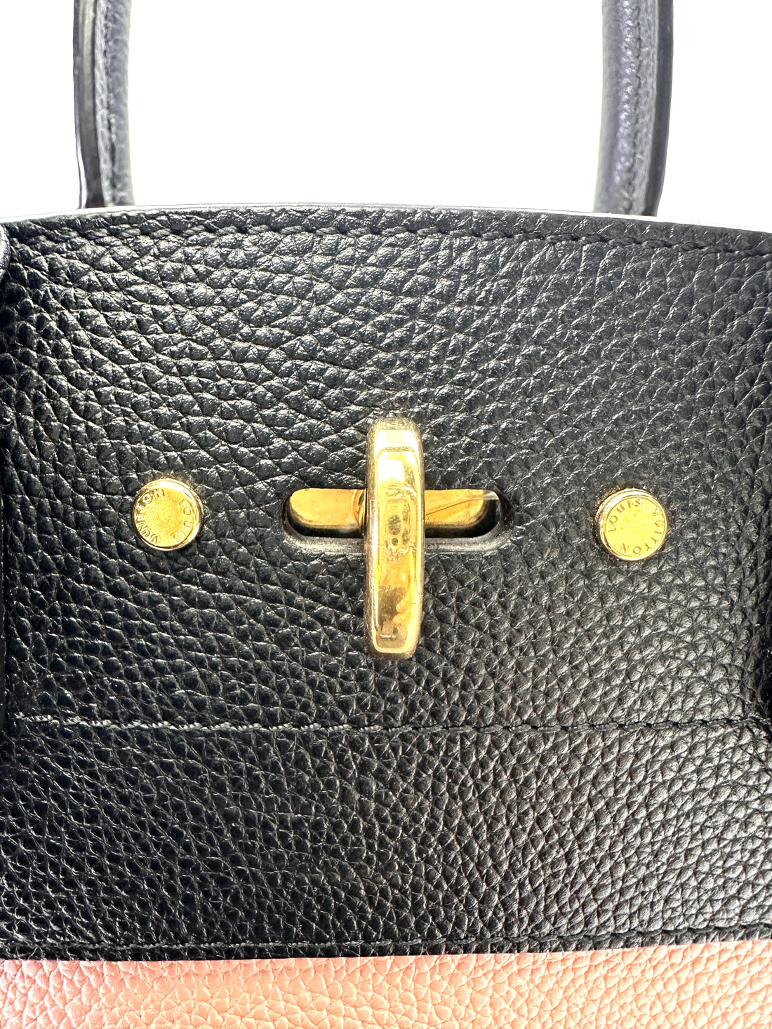 Louis Vuitton City Steamer PM Black/Pink Grained Leather Handle Bag LV2868