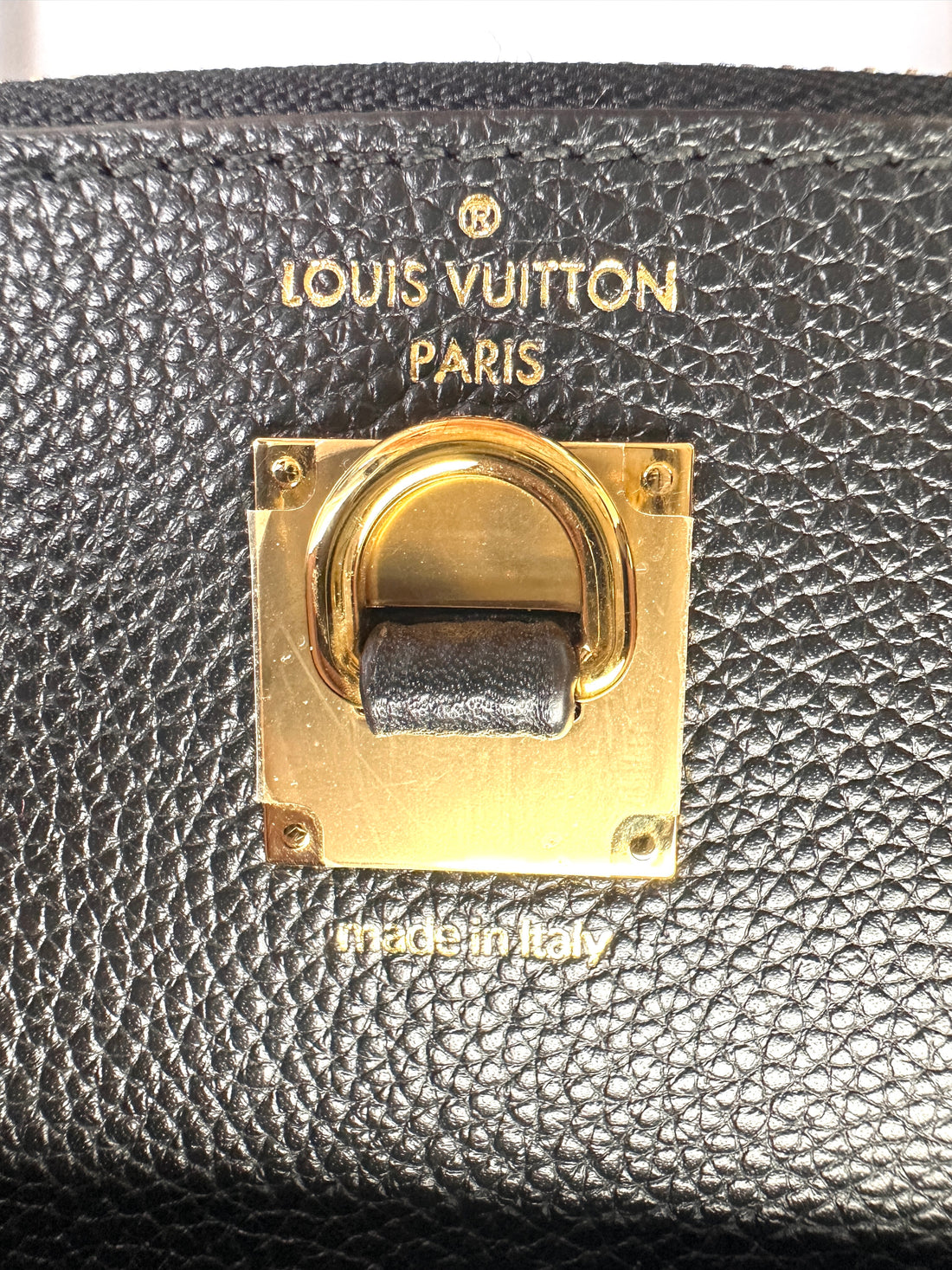 Louis Vuitton City Steamer PM Black/Pink Grained Leather Handle Bag LV2868