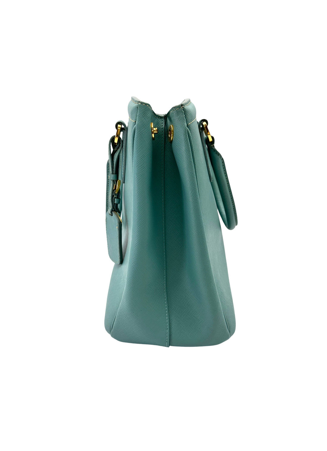 Prada Galleria Blue Saffiano Leather Handle Bag PR403
