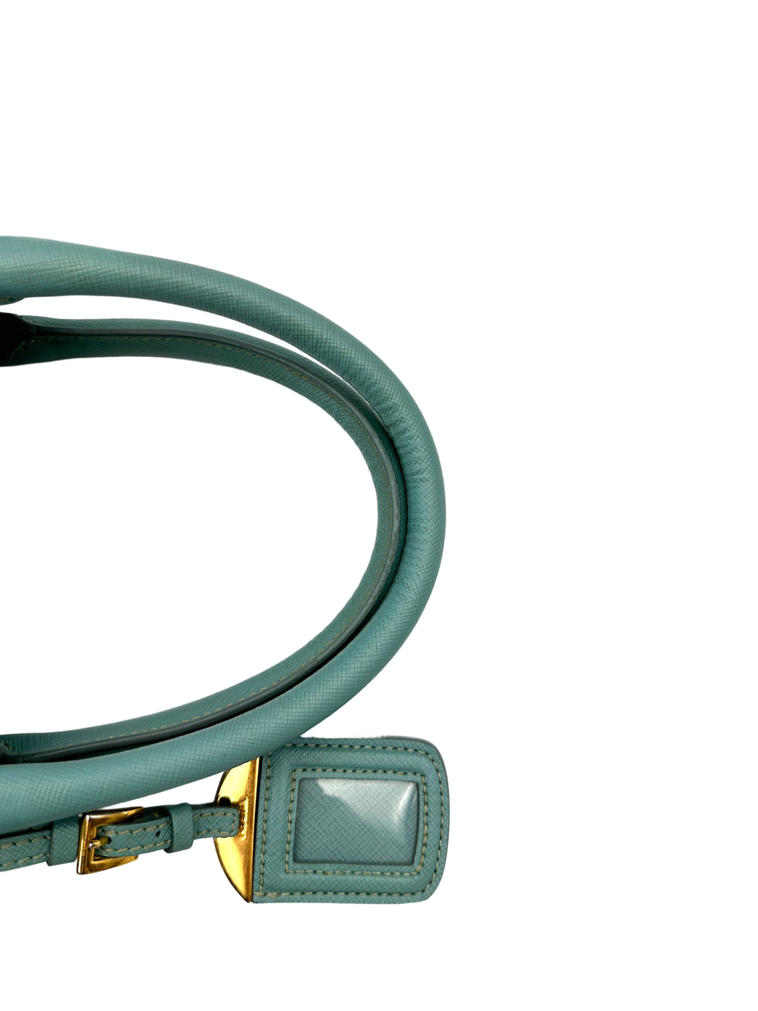 Prada Galleria Blue Saffiano Leather Handle Bag PR403