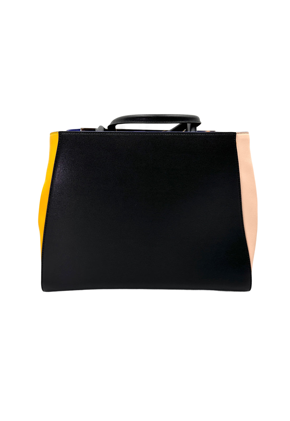 Fendi 2Jours Black Leather Medium Size Handle Bag FF108