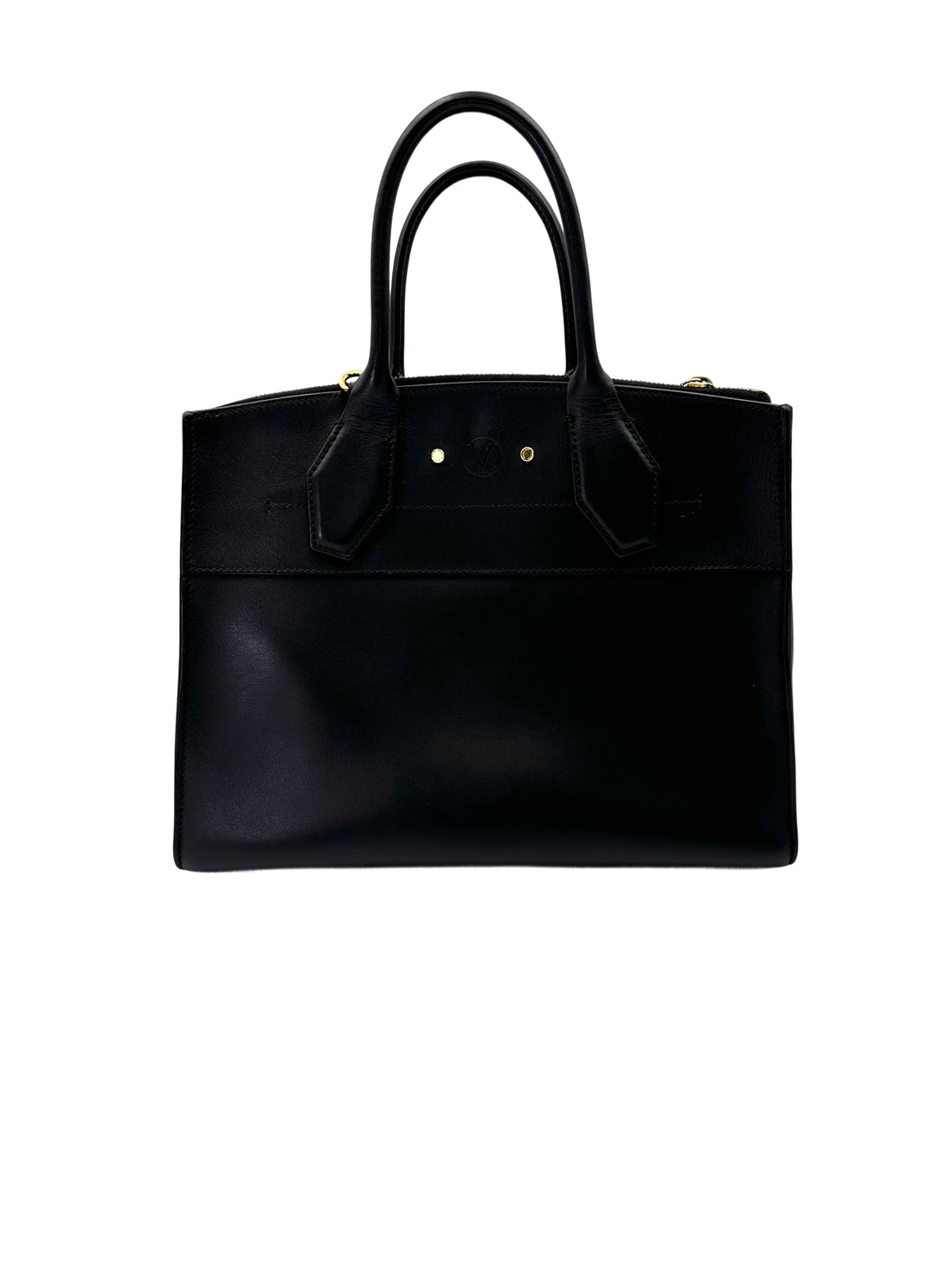 Louis Vuitton City Steamer Black Grained Leather Handle Bag LV2867