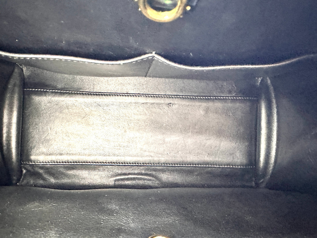 Louis Vuitton City Steamer Black Grained Leather Handle Bag LV2867