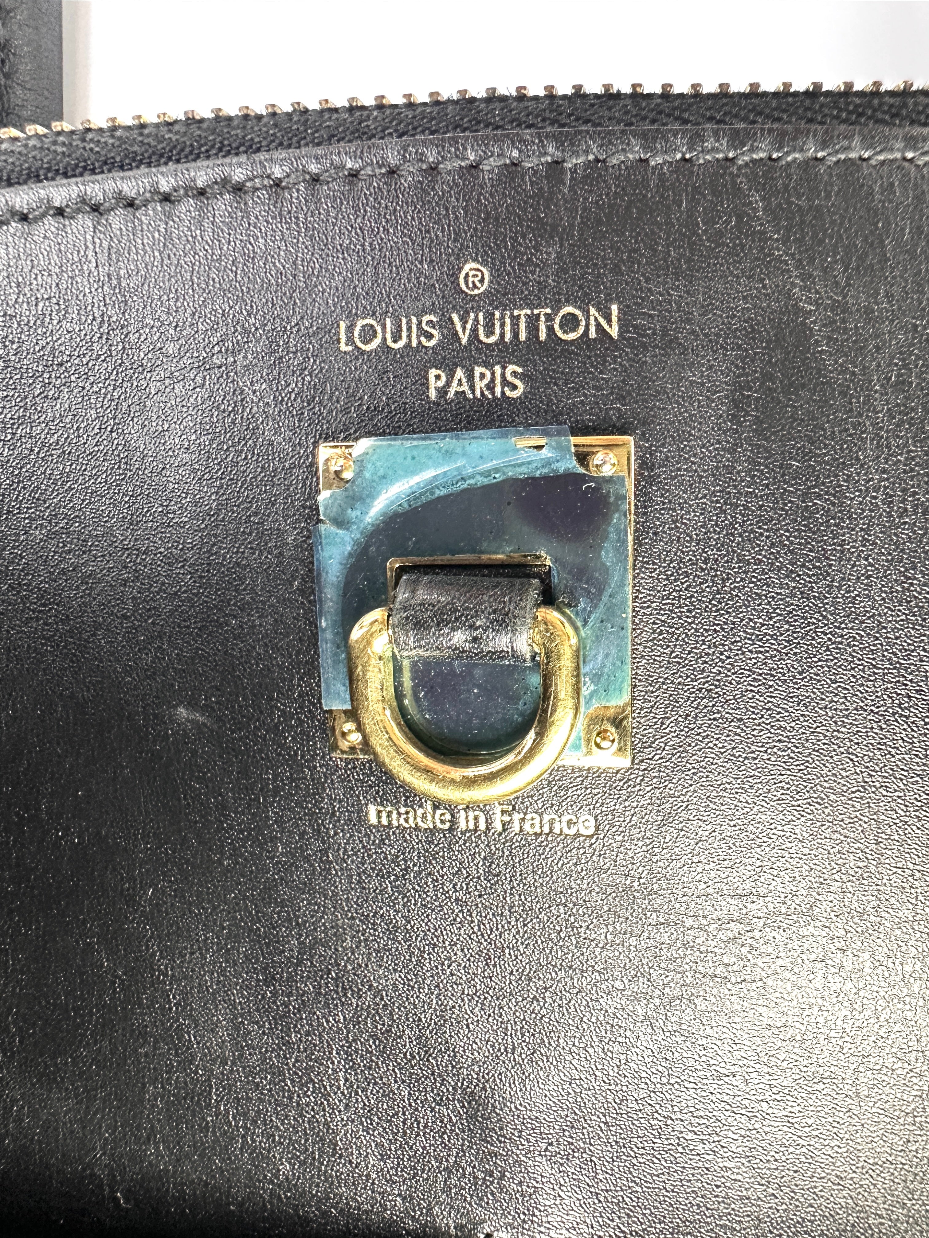 Louis Vuitton City Steamer Black Grained Leather Handle Bag LV2867