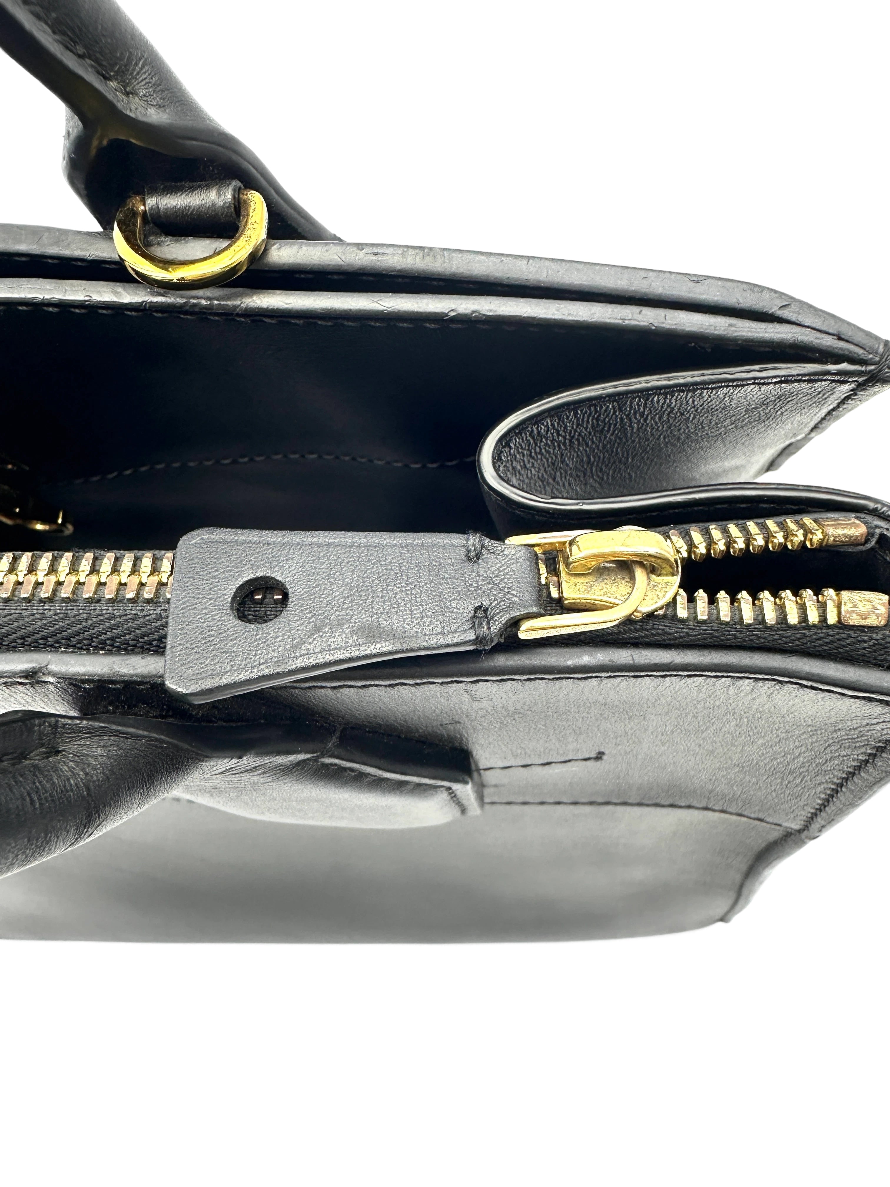Louis Vuitton City Steamer Black Grained Leather Handle Bag LV2867
