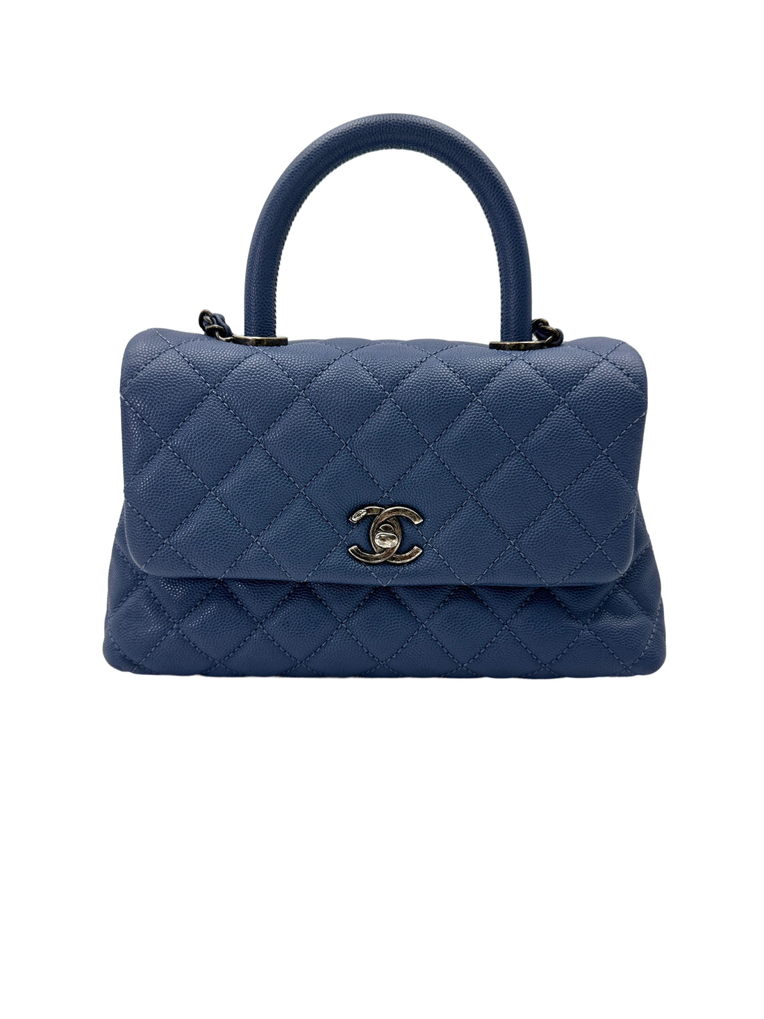 Chanel CoCo Handle Blue Quilted Leather Shoulder Bag(23***39) CC2045