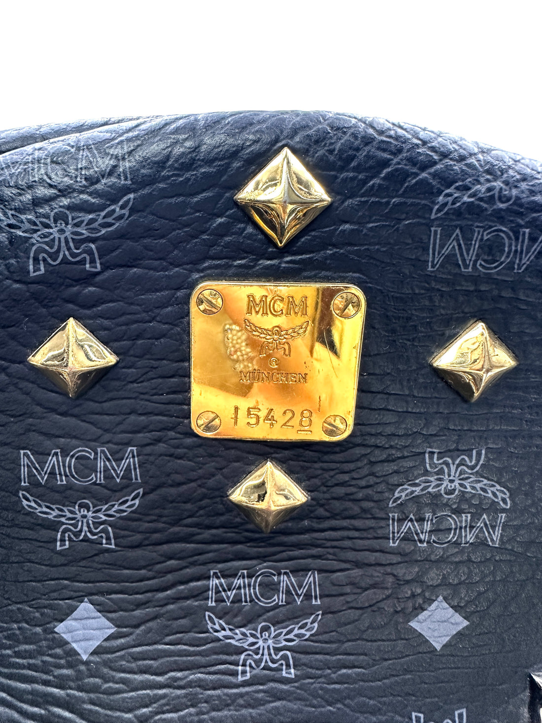 MCM Stark Studded Black Leather Backpack MCM39