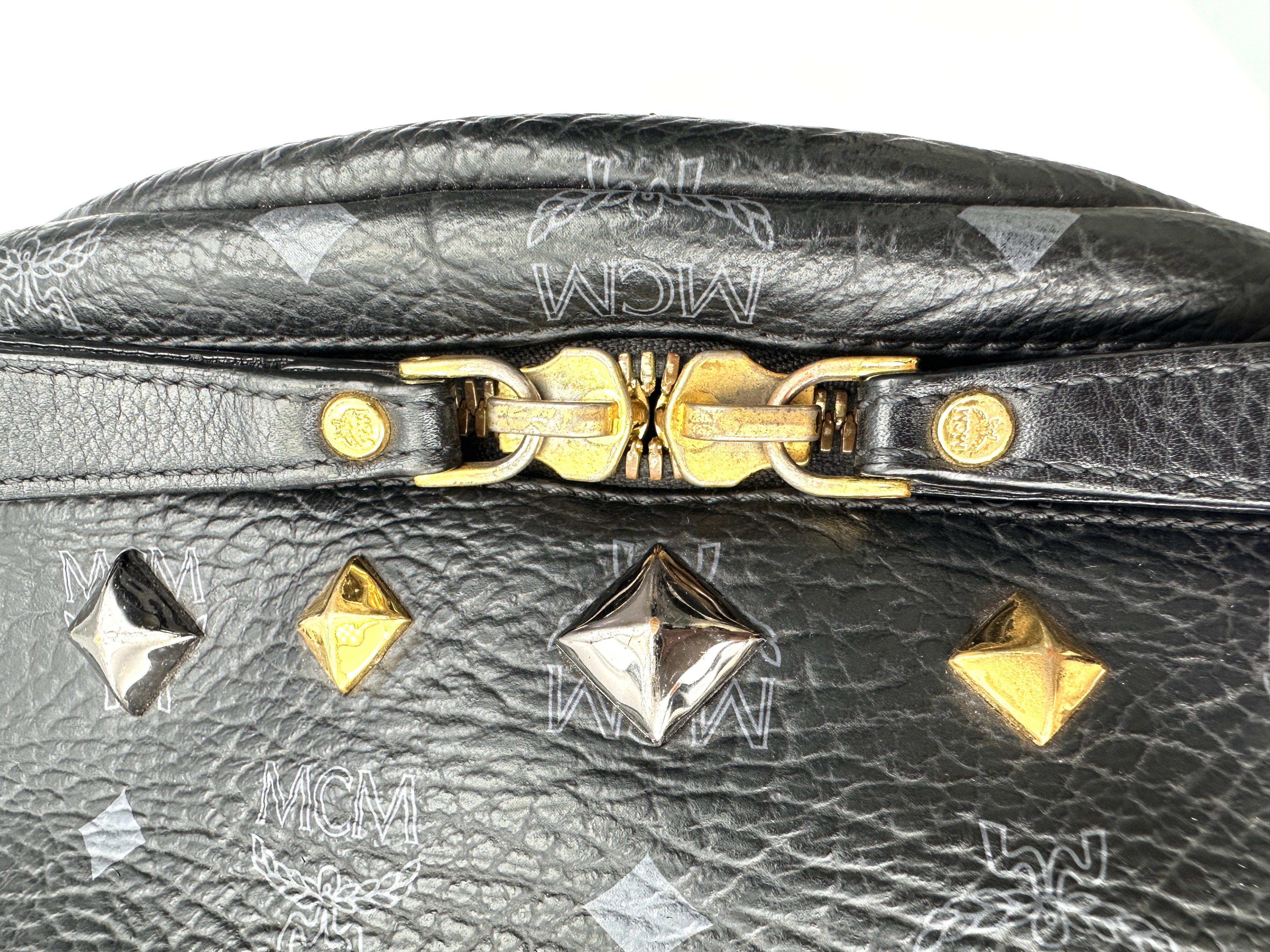 MCM Stark Studded Black Leather Backpack MCM39