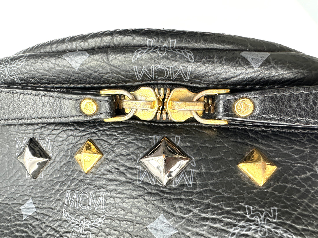 MCM Stark Studded Black Leather Backpack MCM39