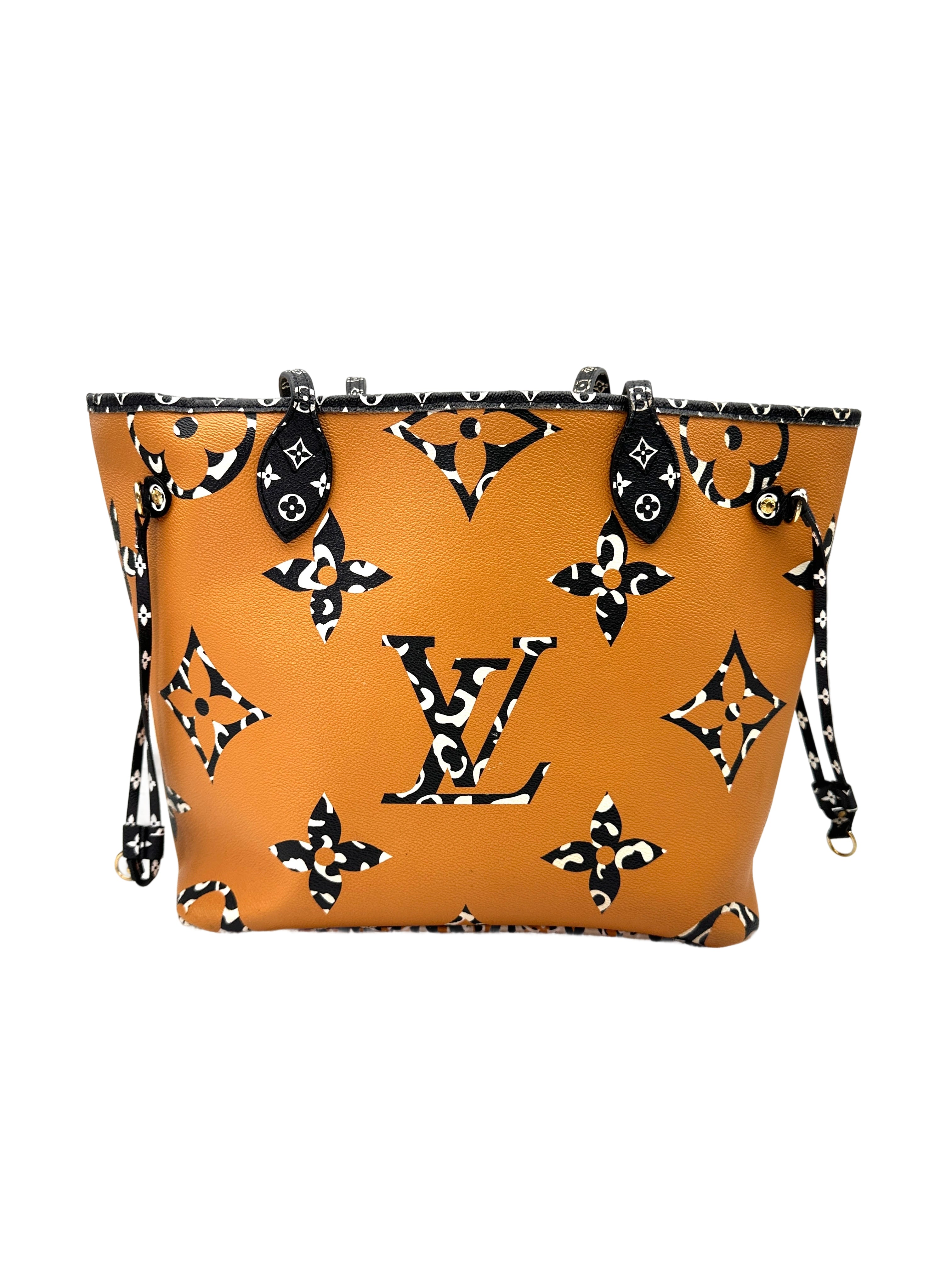 Louis Vuitton Crafty Neverfull Orange/White Monogram Giant Tote Handle Bag LV2869