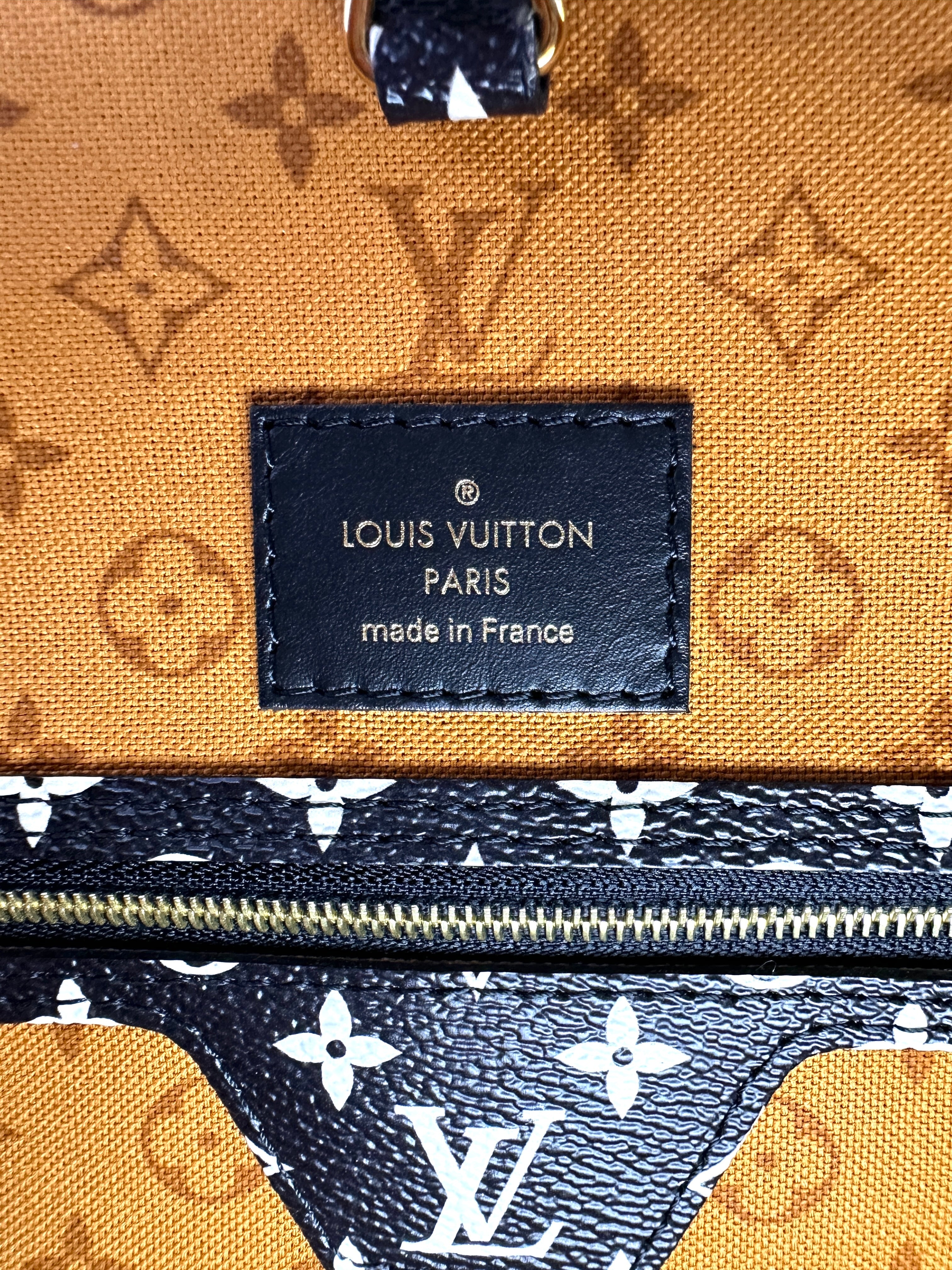Louis Vuitton Neverfull MM Crafty Caramel/White Gaint Monogram Canvas Tote Bag LV2870