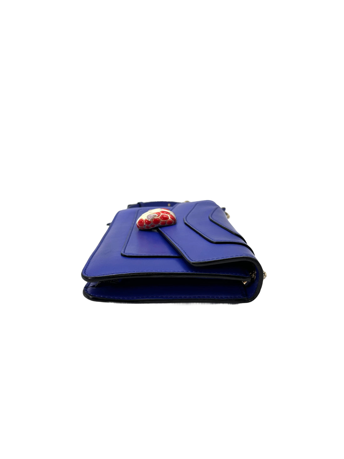 Bvlgari Serpenti Flower Blue Leather Shoulder Bag BS44