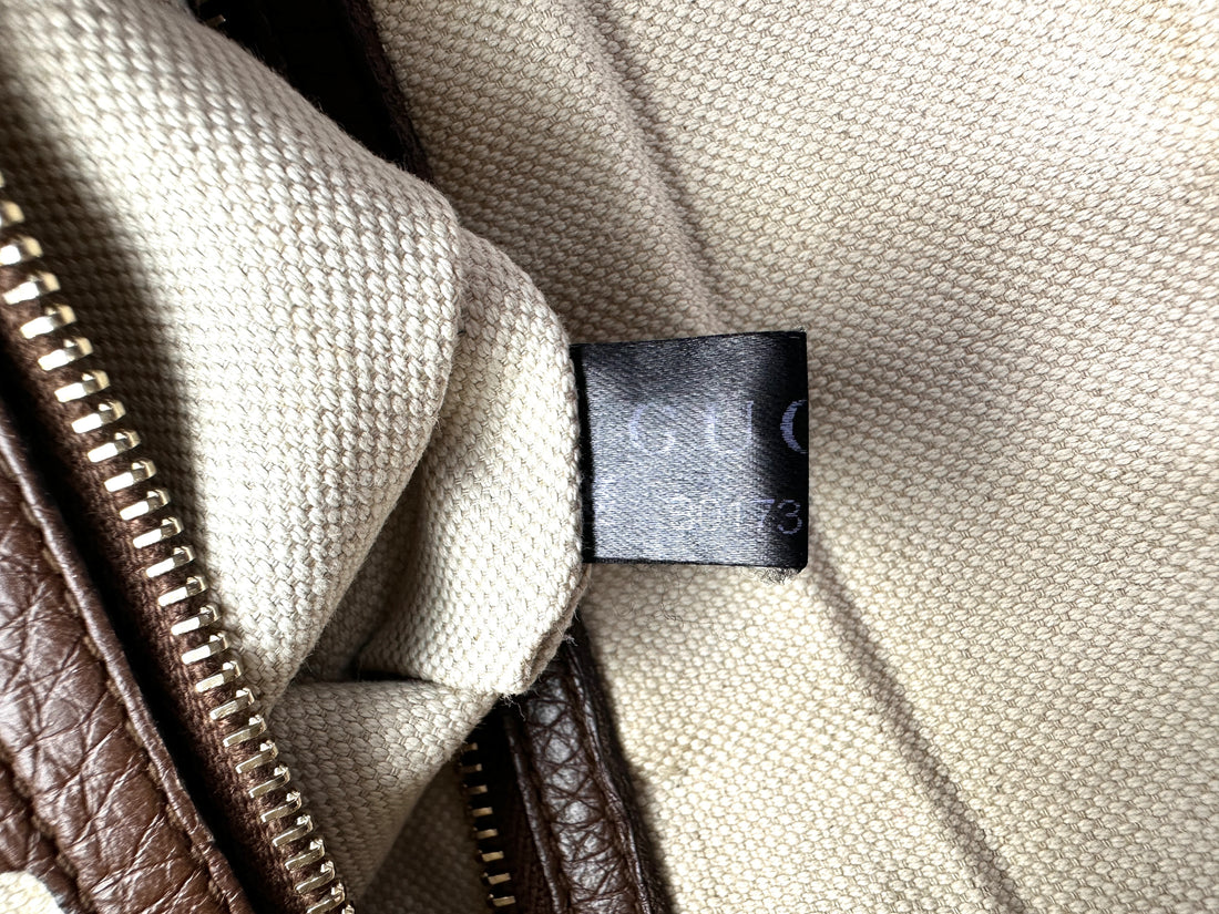 Gucci GG Canvas Boston Bag With Brown Stripe GG1130
