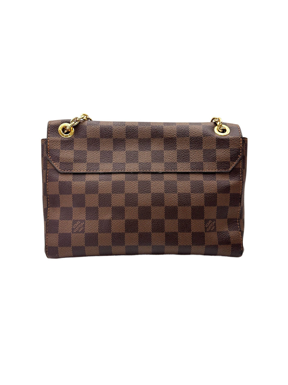 Louis Vuitton Vavin MM Damier Ebene & Red Leather Canvas Wallet On Chain LV2871