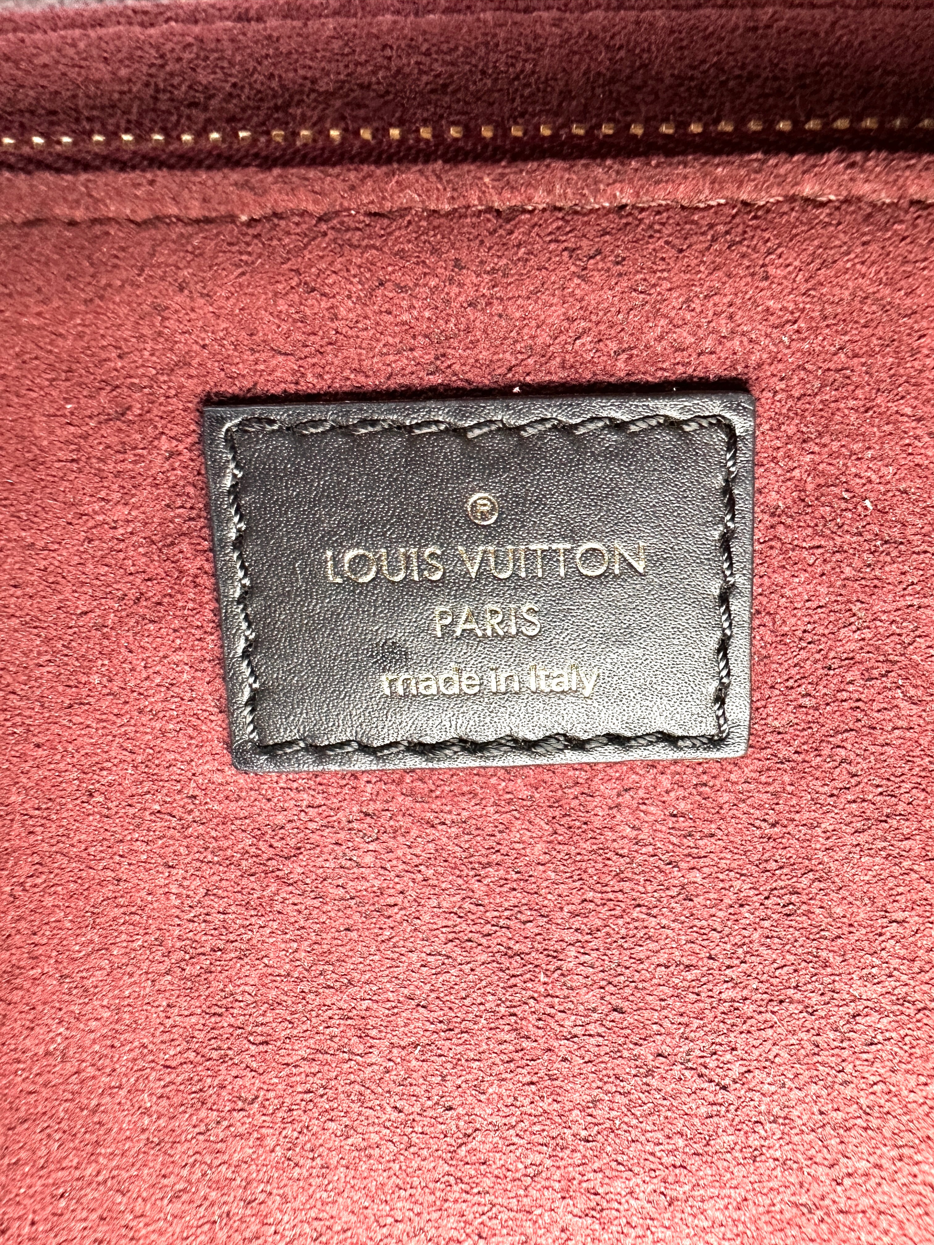 Louis Vuitton Vavin MM Damier Ebene & Red Leather Canvas Wallet On Chain LV2871