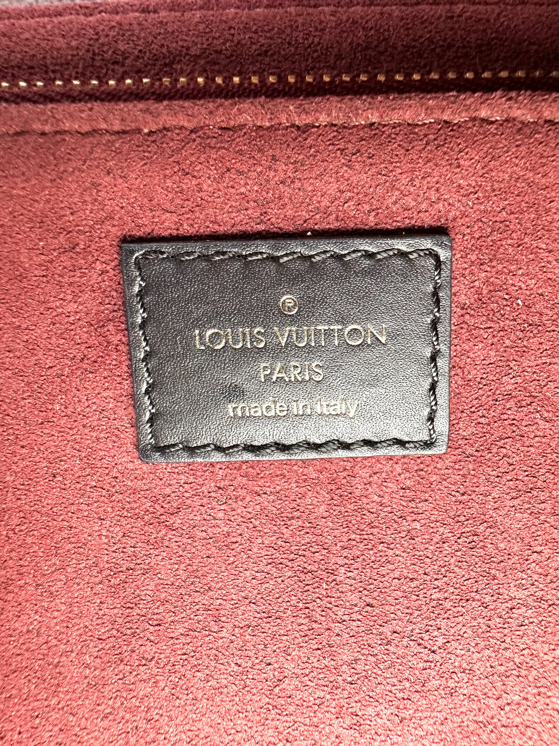 Louis Vuitton Vavin MM Damier Ebene & Red Leather Canvas Wallet On Chain LV2871