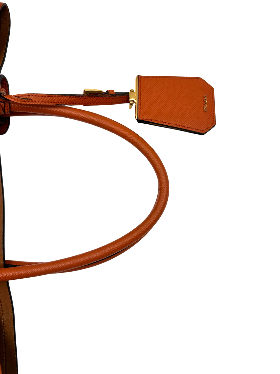 Prada Galleria Orange Saffiano Leather Medium Size Handle Bag PR404