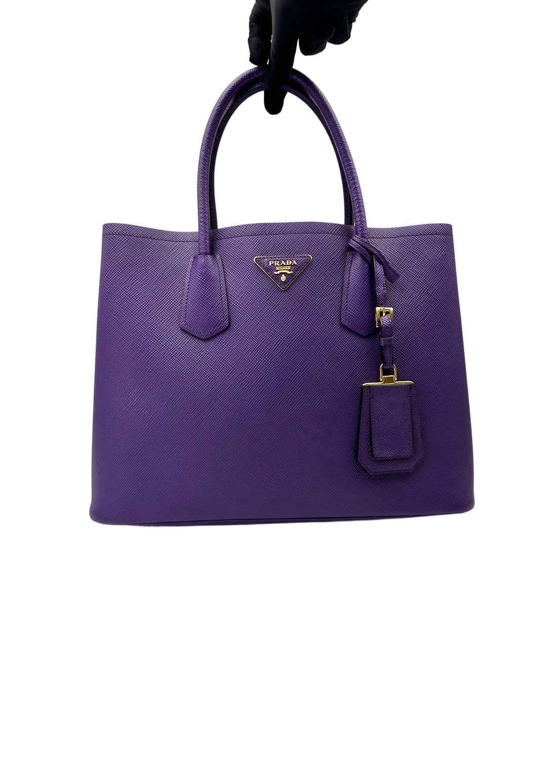 Prada Galleria Purple Saffiano Leather Medium Size Handle Bag PR405