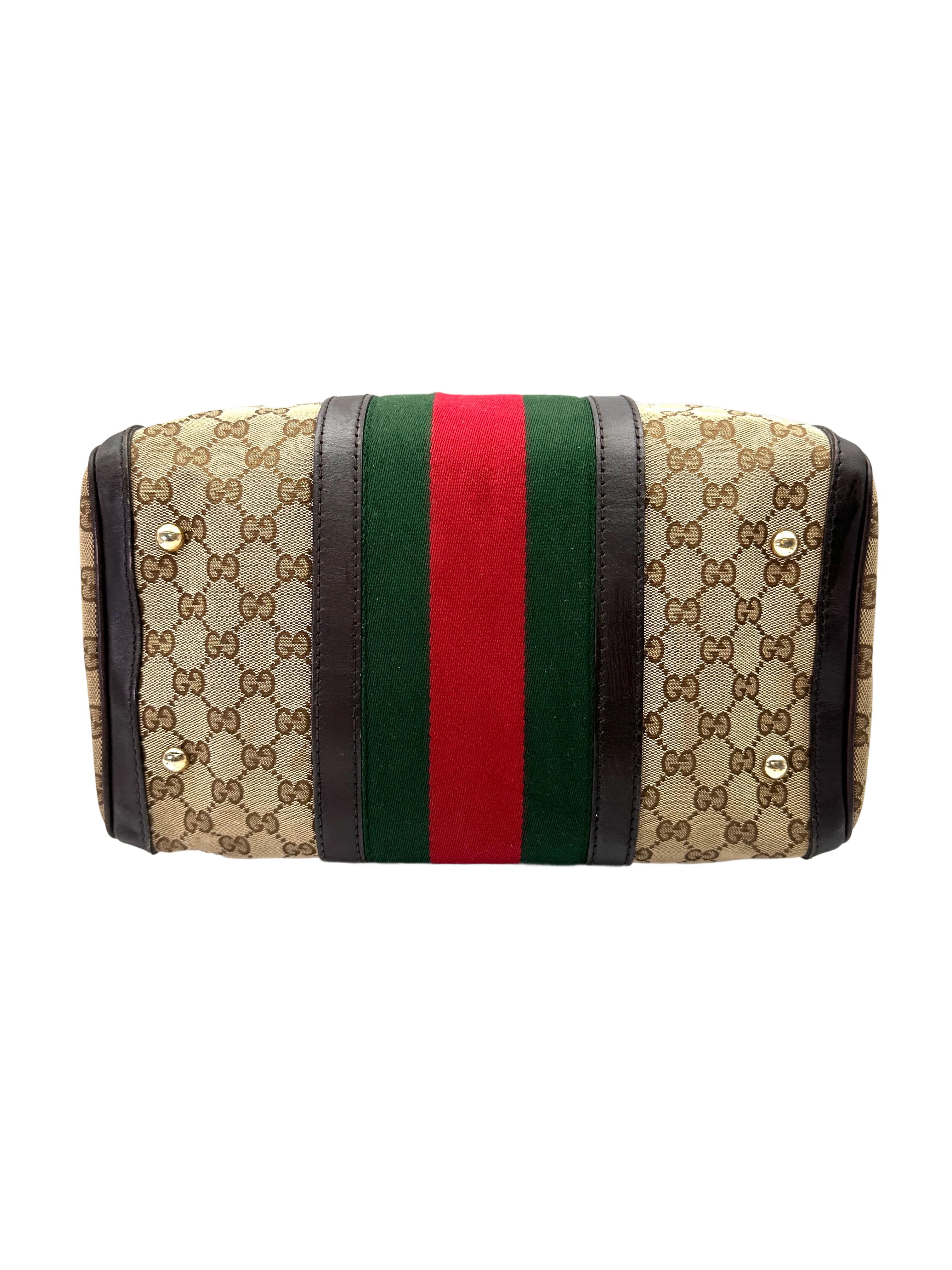 Gucci GG Supreme Canvas Web Boston Bag GG1134