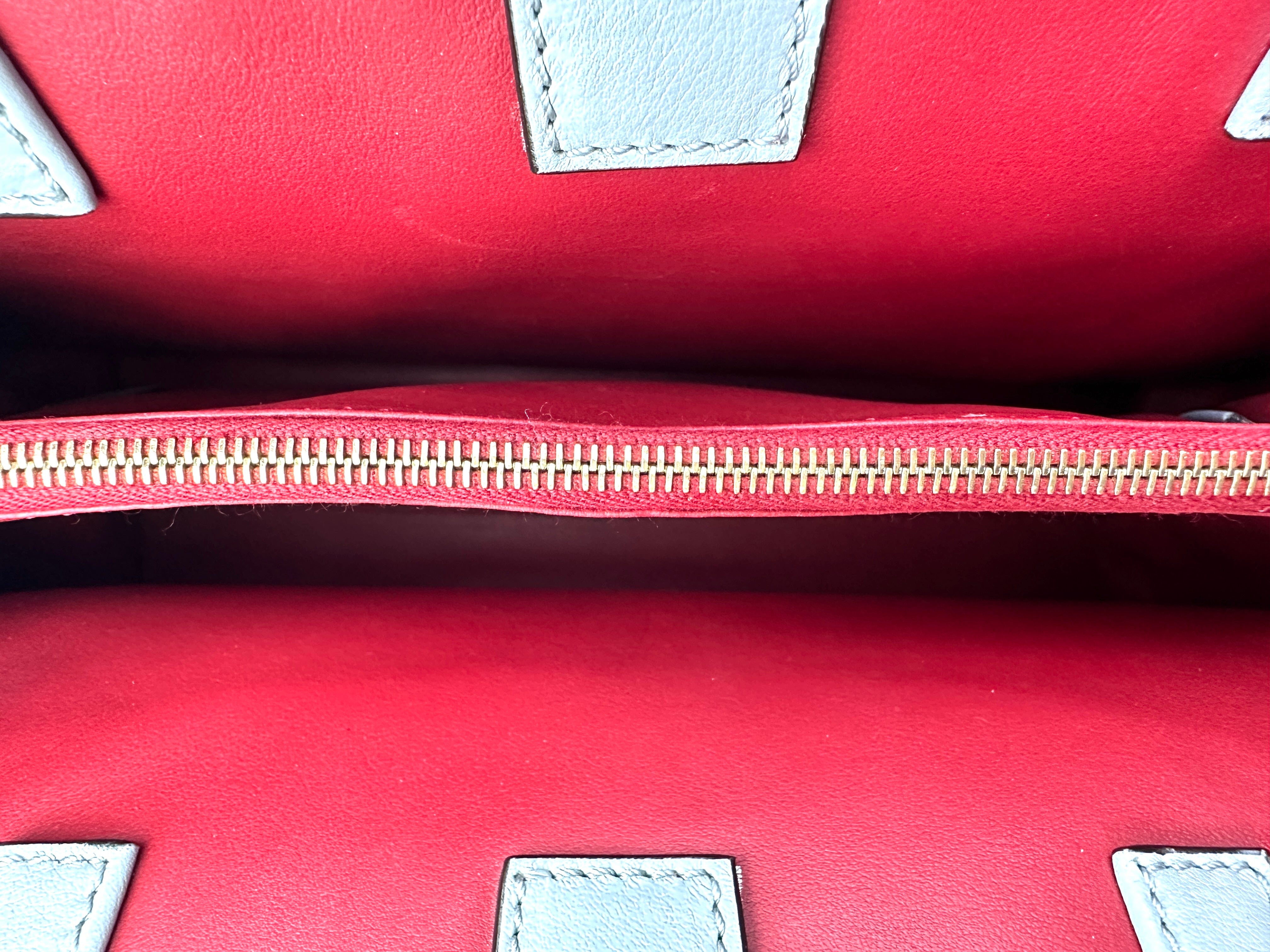 Fendi 2Jours Light Bule Leather Handle Bag FF109