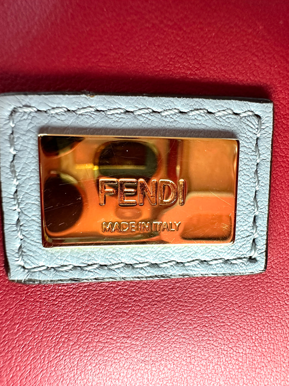 Fendi 2Jours Light Bule Leather Handle Bag FF109