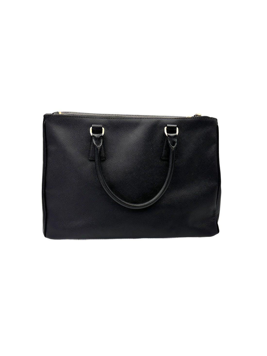 Prada Galleria Black Saffiano Leather Medium Size Handle Bag PR406