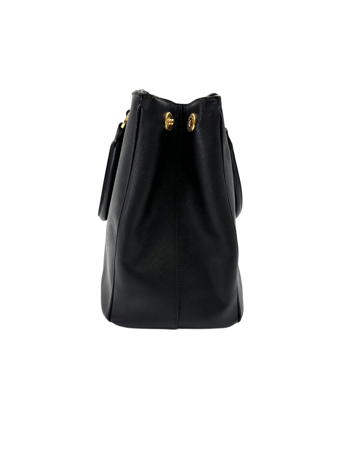 Prada Galleria Black Saffiano Leather Medium Size Handle Bag PR406
