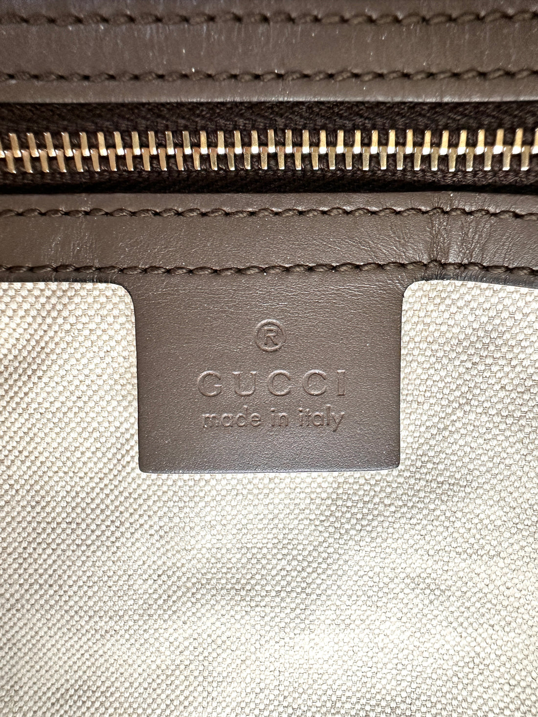 Gucci GG Canvas Boston Bag With Brown Stripe GG1137
