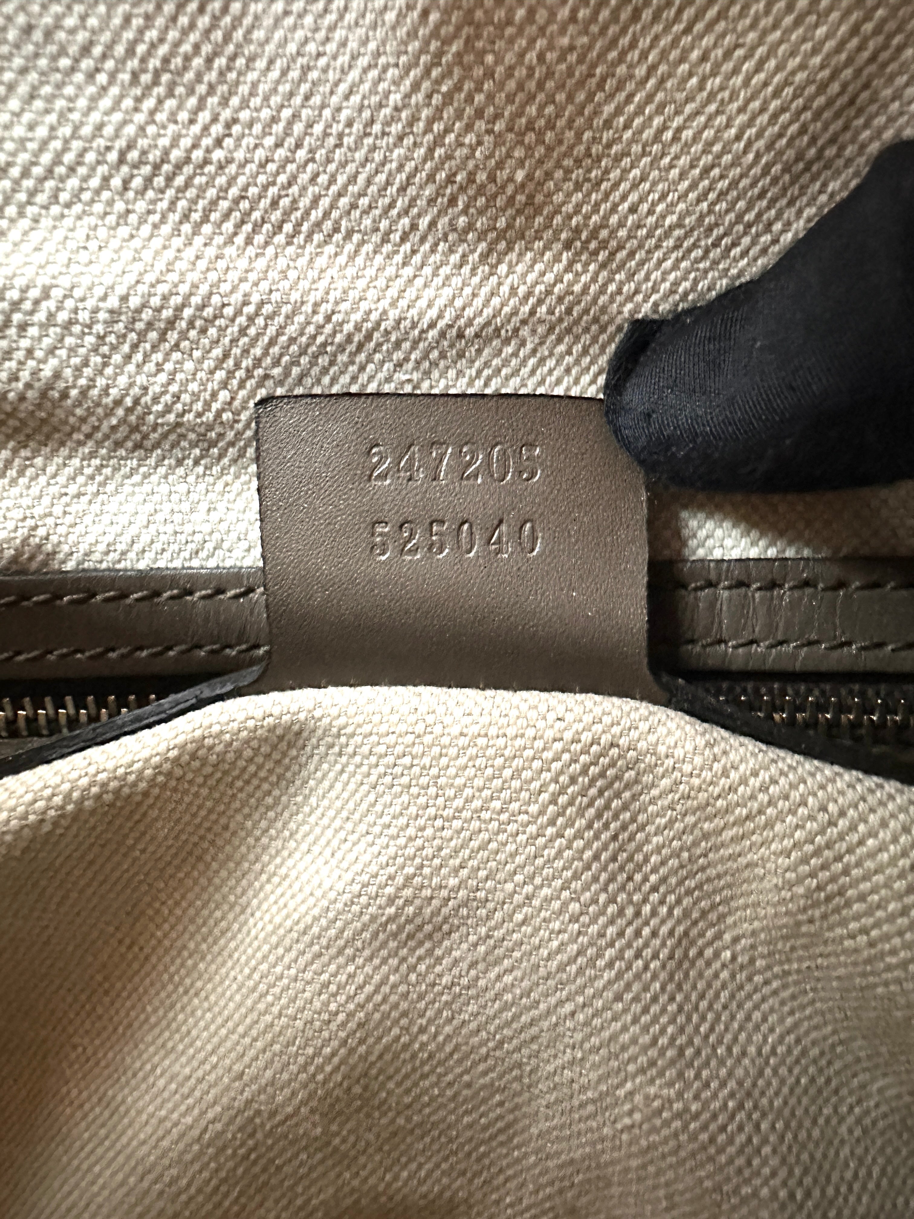 Gucci GG Canvas Boston Bag With Brown Stripe GG1137