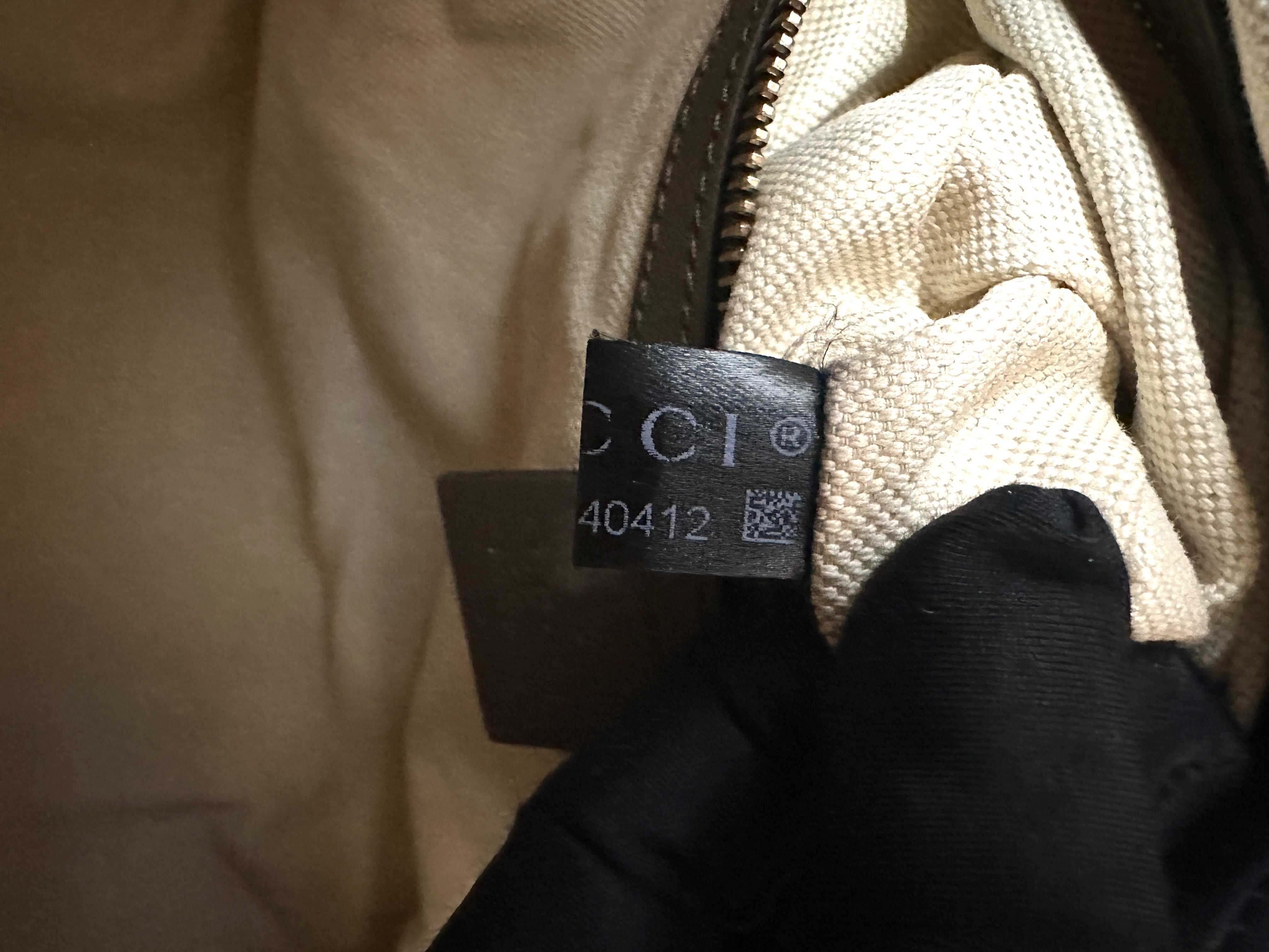 Gucci GG Canvas Boston Bag With Brown Stripe GG1137