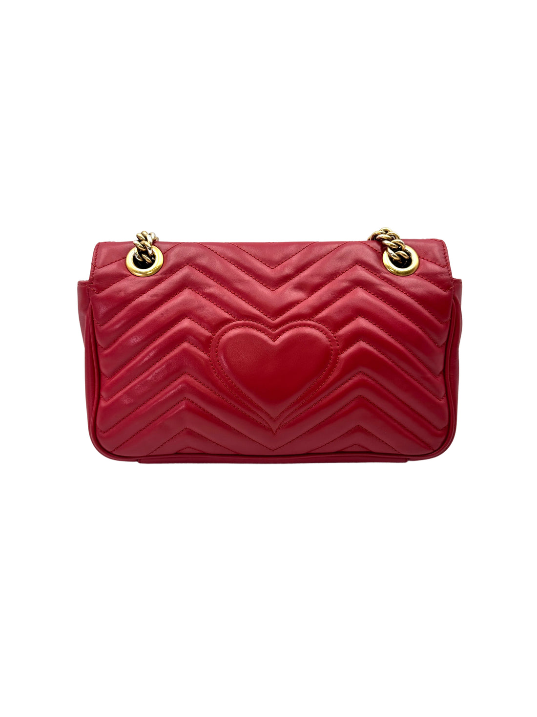 Gucci GG Marmont Red Matelasse Leather Shoulder Bag GG1139