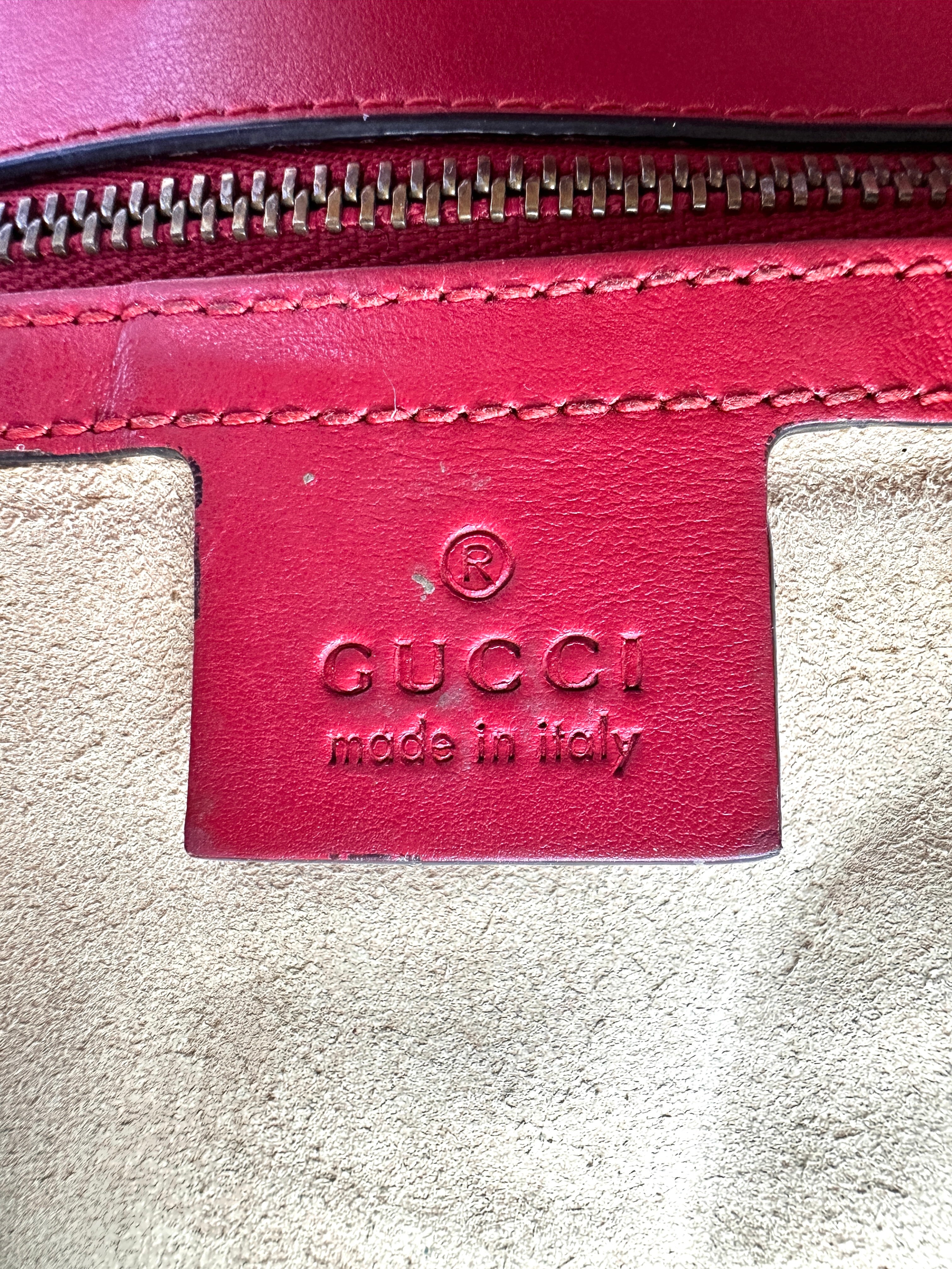 Gucci GG Marmont Red Matelasse Leather Shoulder Bag GG1139