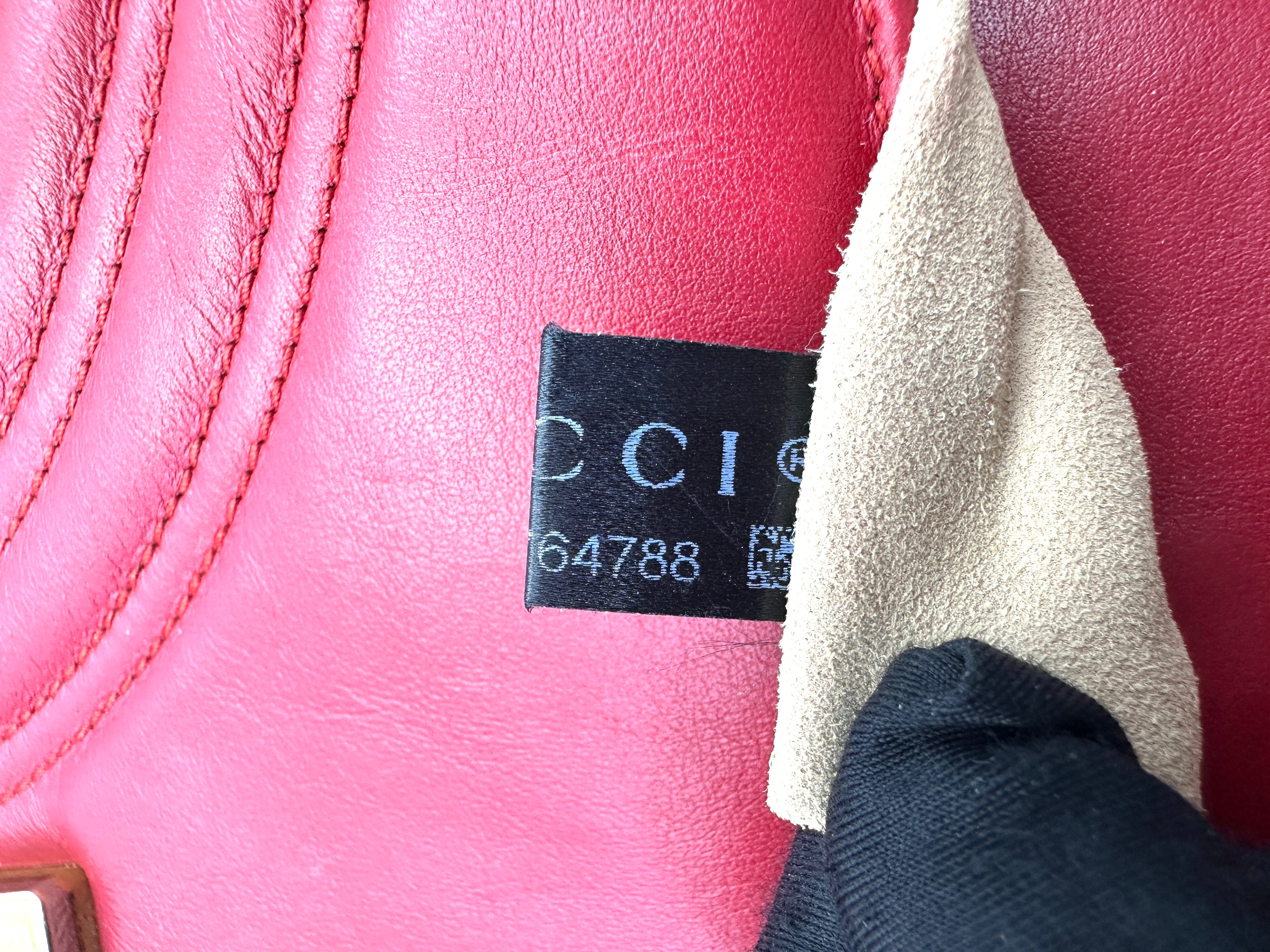 Gucci GG Marmont Red Matelasse Leather Shoulder Bag GG1139