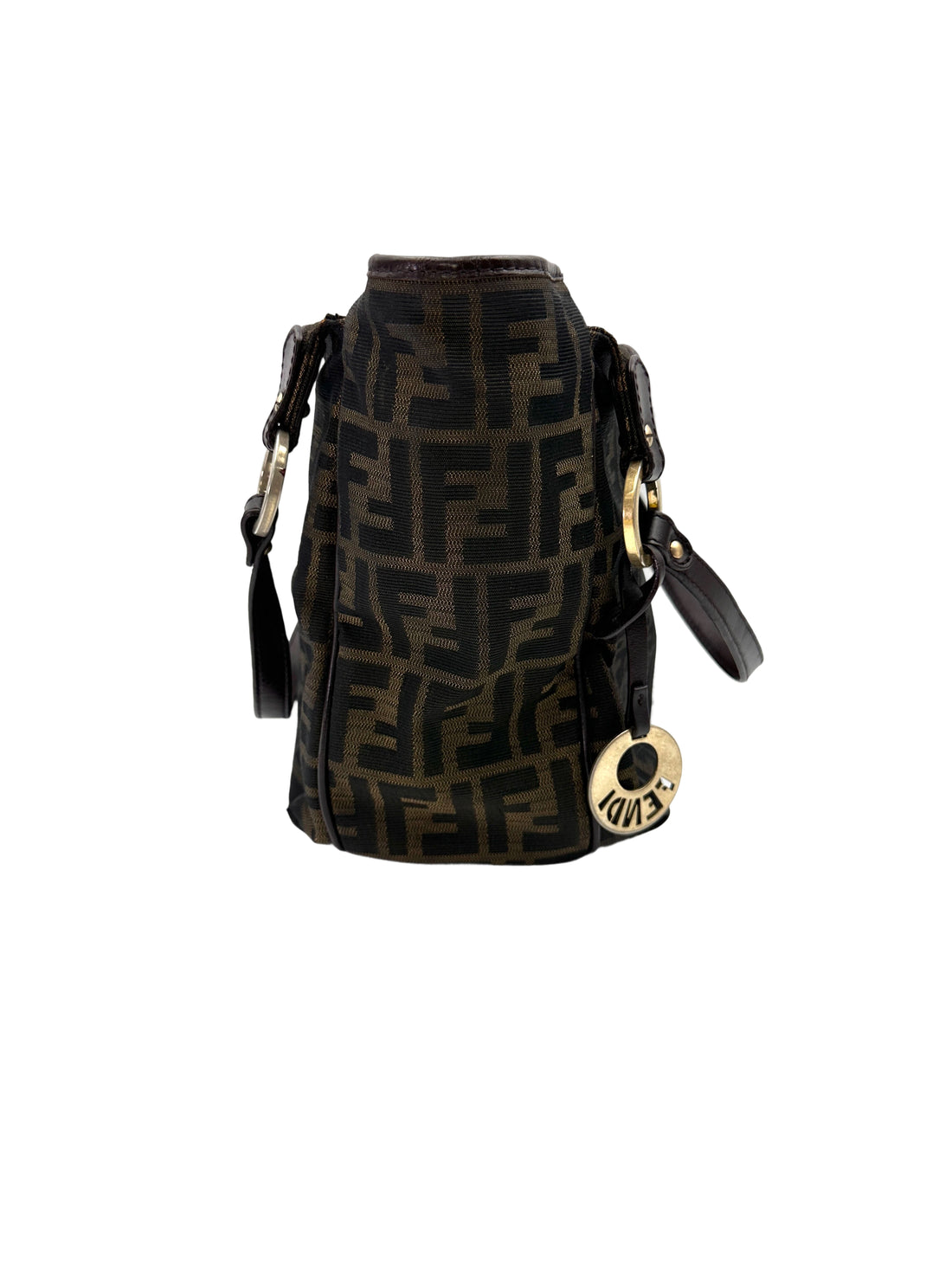 Fendi Zucca Monogram Canvas Tote Handle Bag FF110