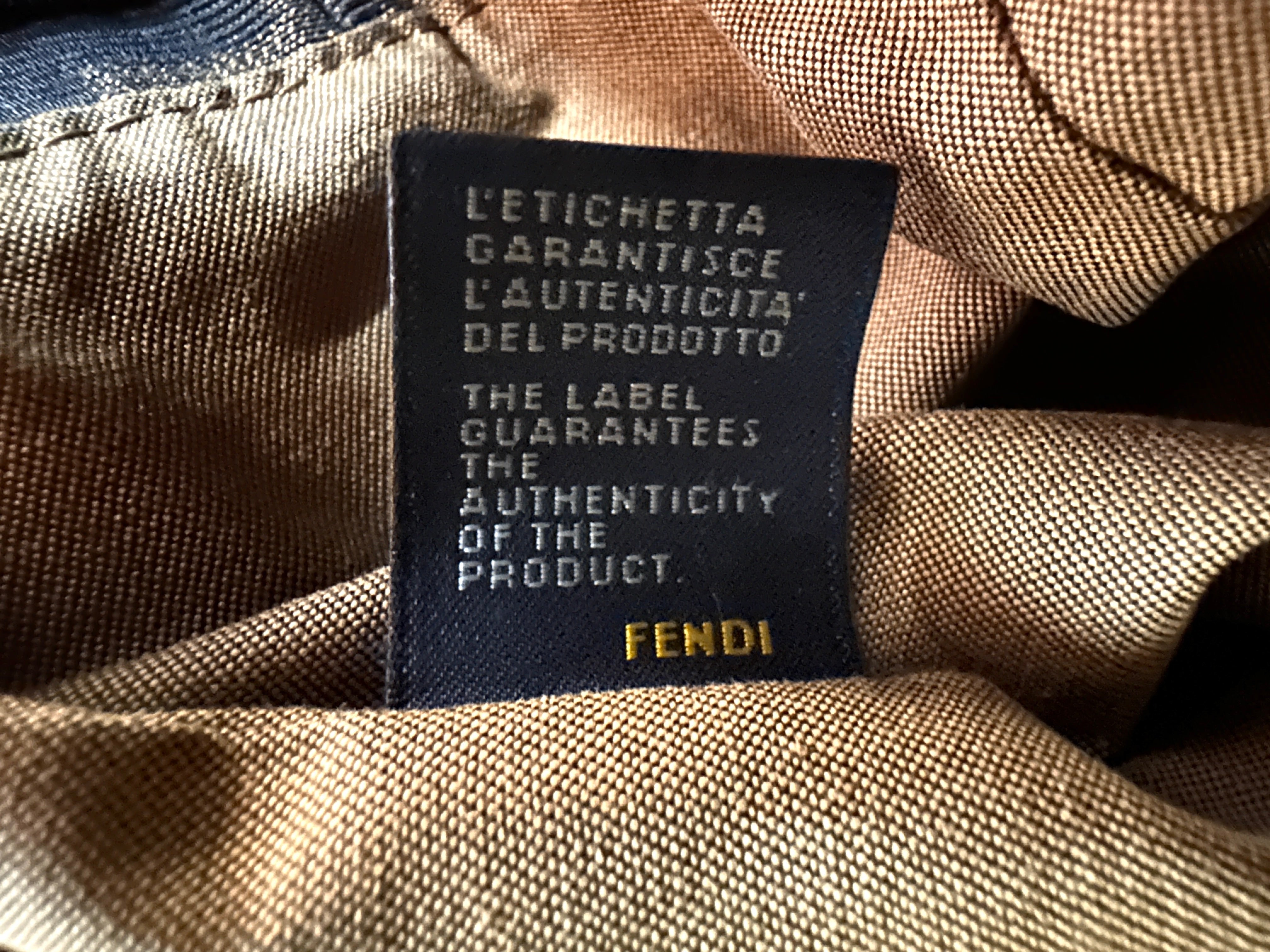 Fendi Zucca Monogram Canvas Tote Handle Bag FF110