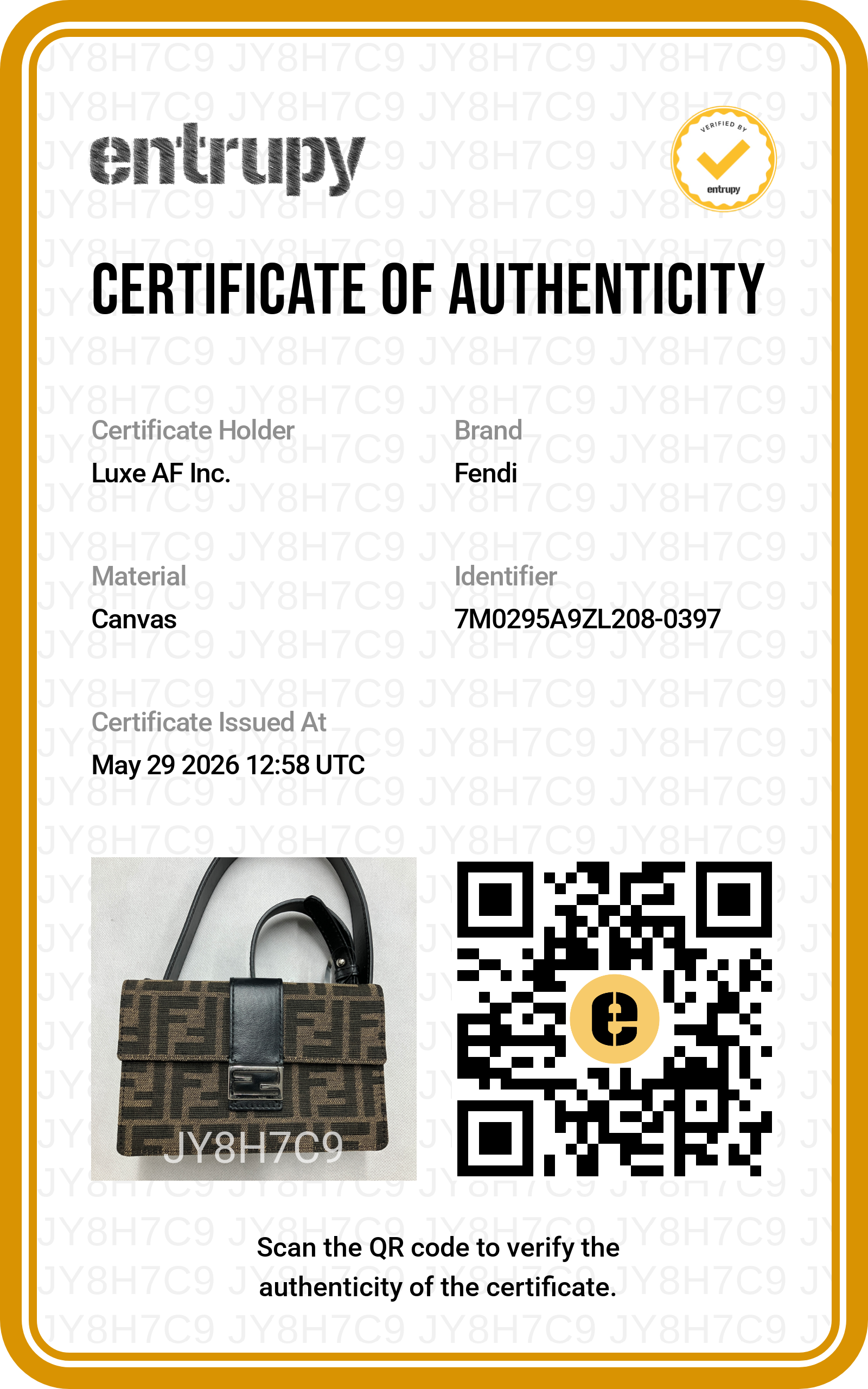 Fendi FF Zucca Canvas Shoulder Bag FF111
