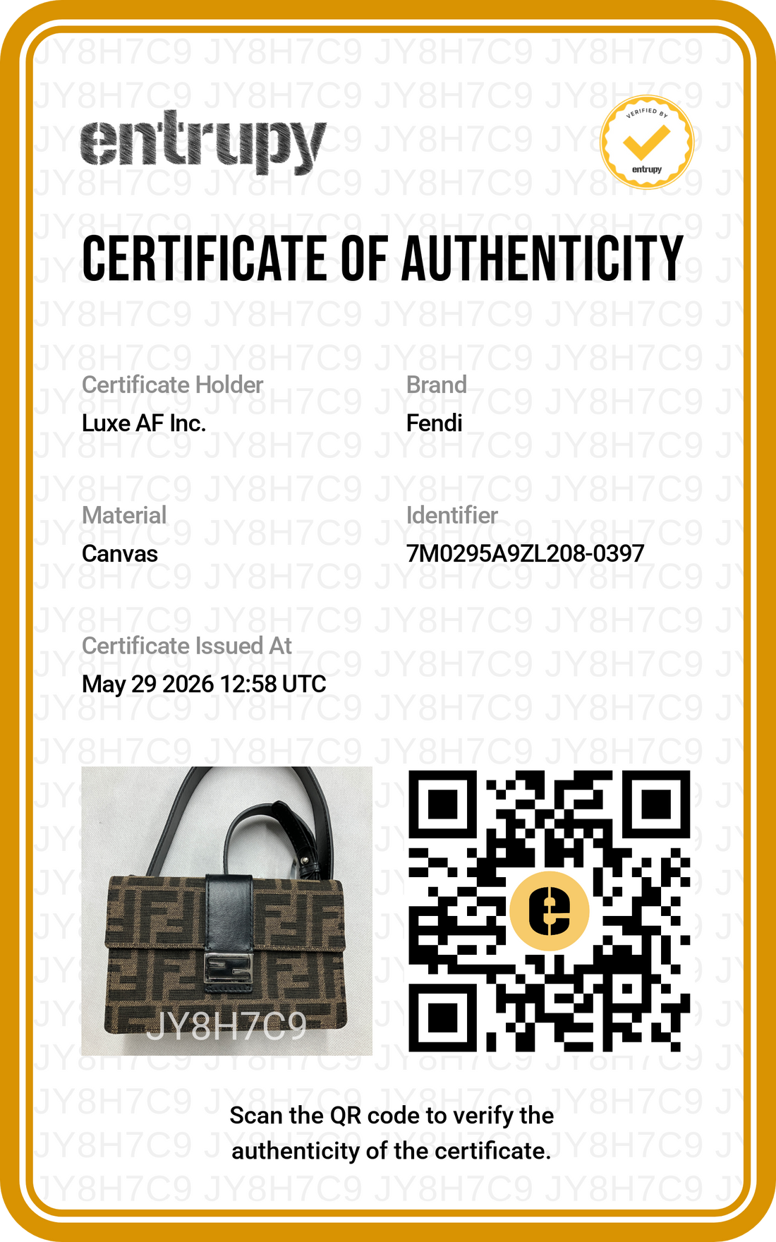 Fendi FF Zucca Canvas Shoulder Bag FF111