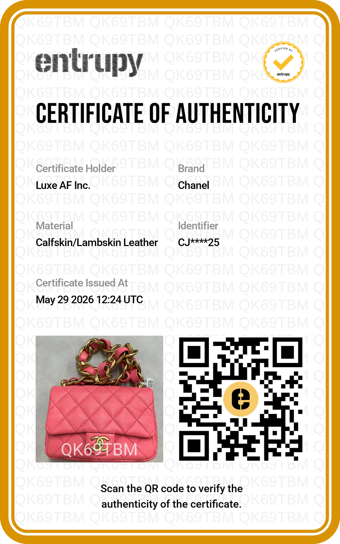 Chanel Classic Flap Pink Quilted Lambskin Small Size Flap Bag With Gold Buckle(CJ***25) CC2050