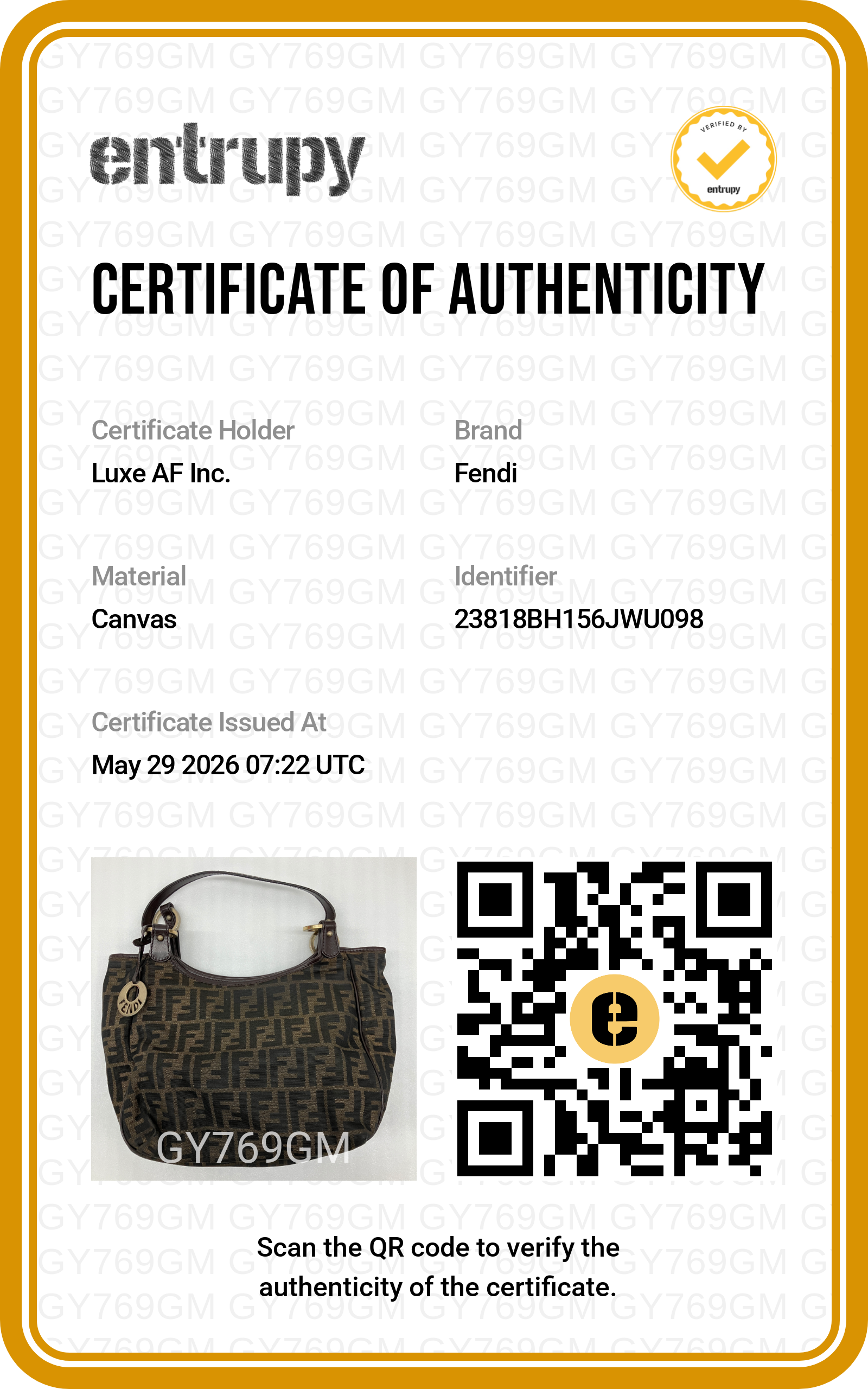 Fendi Zucca Monogram Canvas Tote Handle Bag FF110