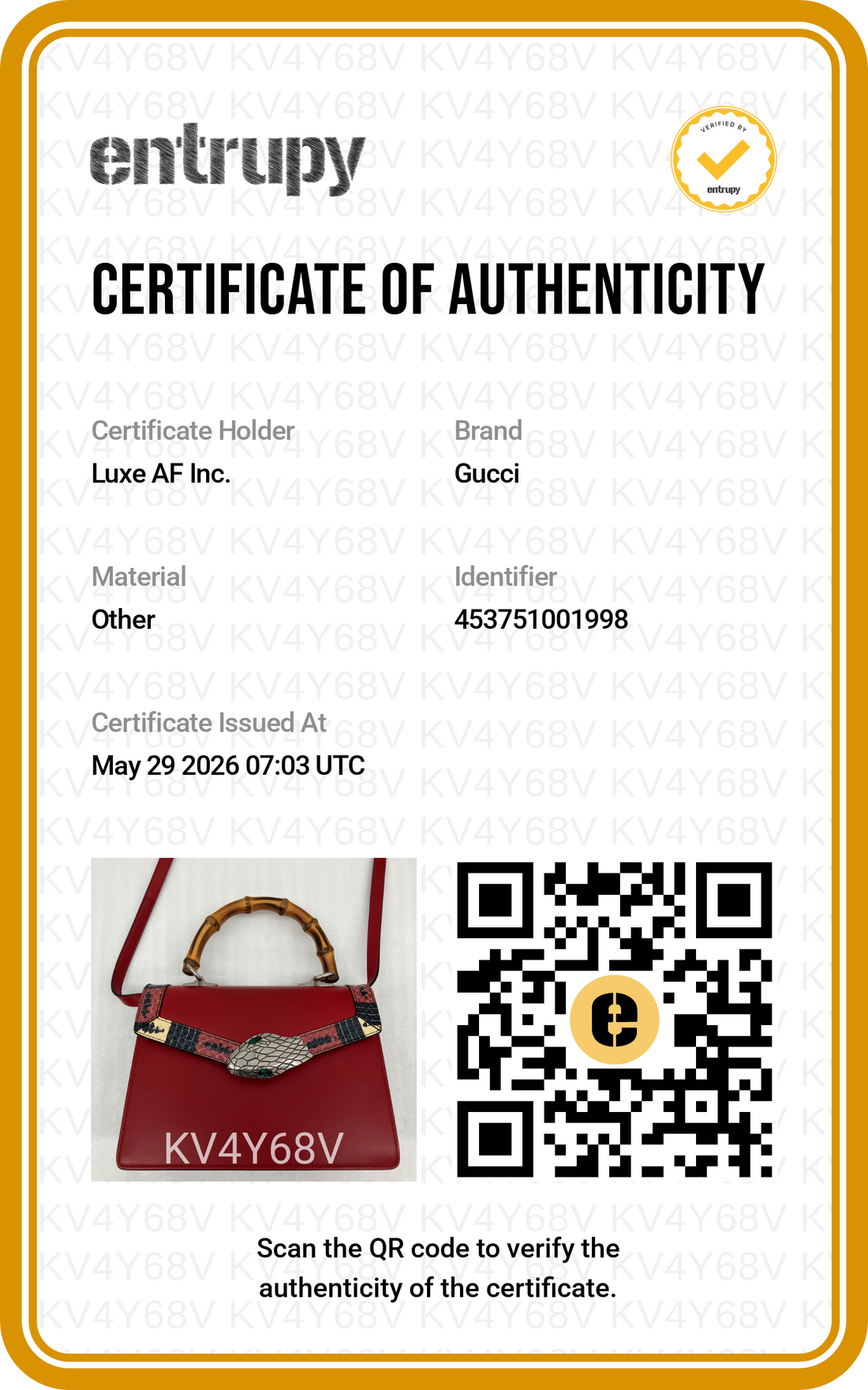 Gucci Lilith Red Leather Bamboo Top Handle Bag GG1132