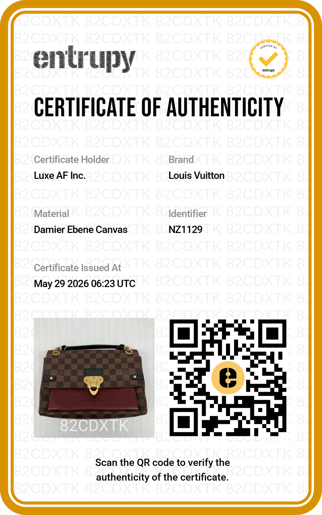 Louis Vuitton Vavin MM Damier Ebene & Red Leather Canvas Wallet On Chain LV2871