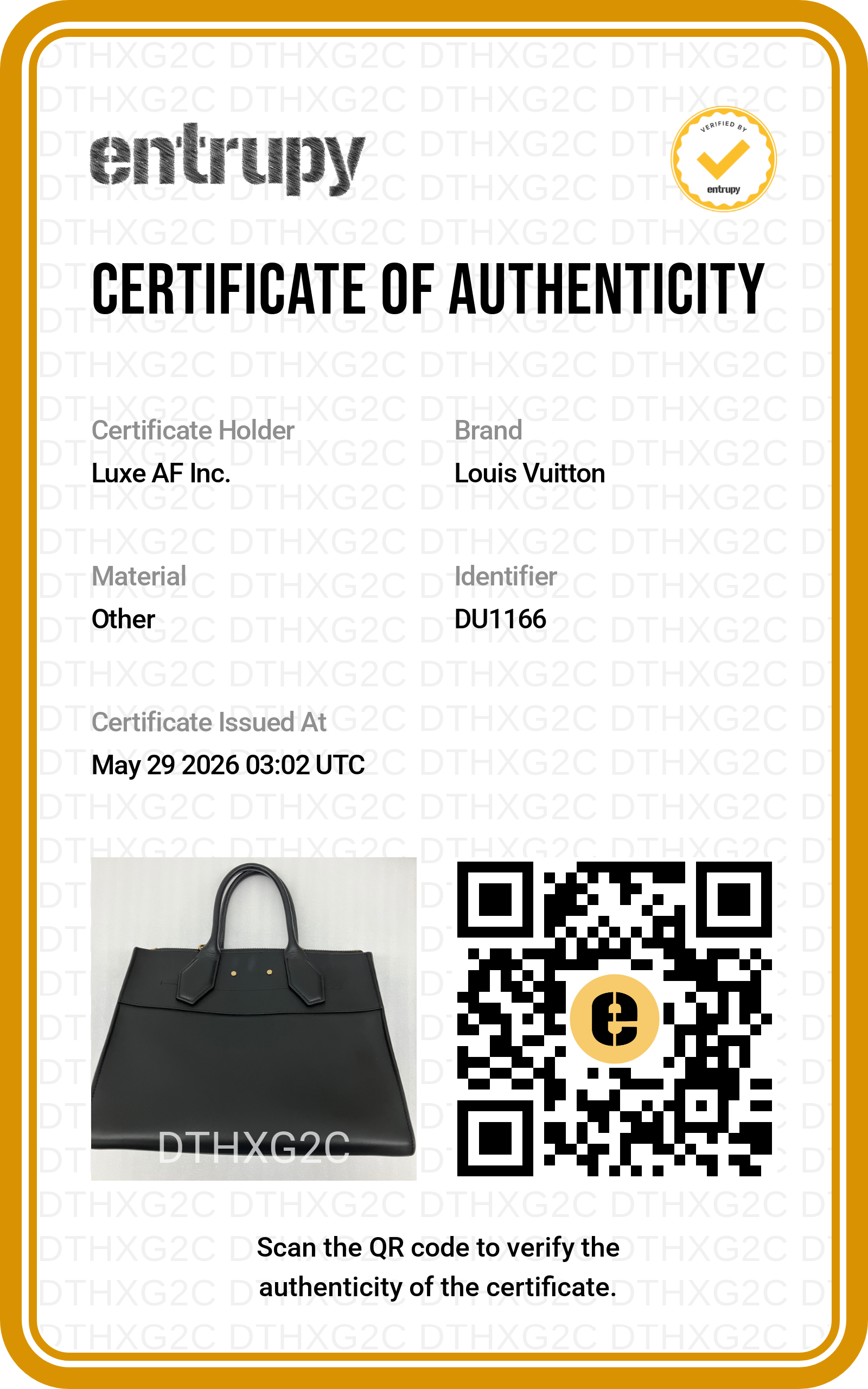 Louis Vuitton City Steamer Black Grained Leather Handle Bag LV2867