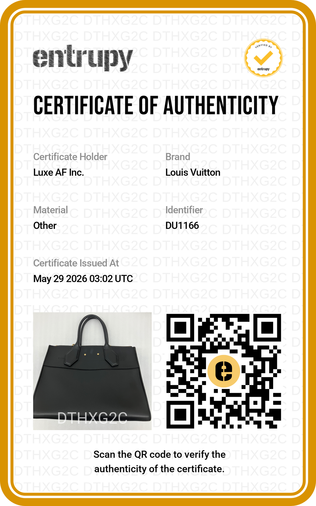 Louis Vuitton City Steamer Black Grained Leather Handle Bag LV2867