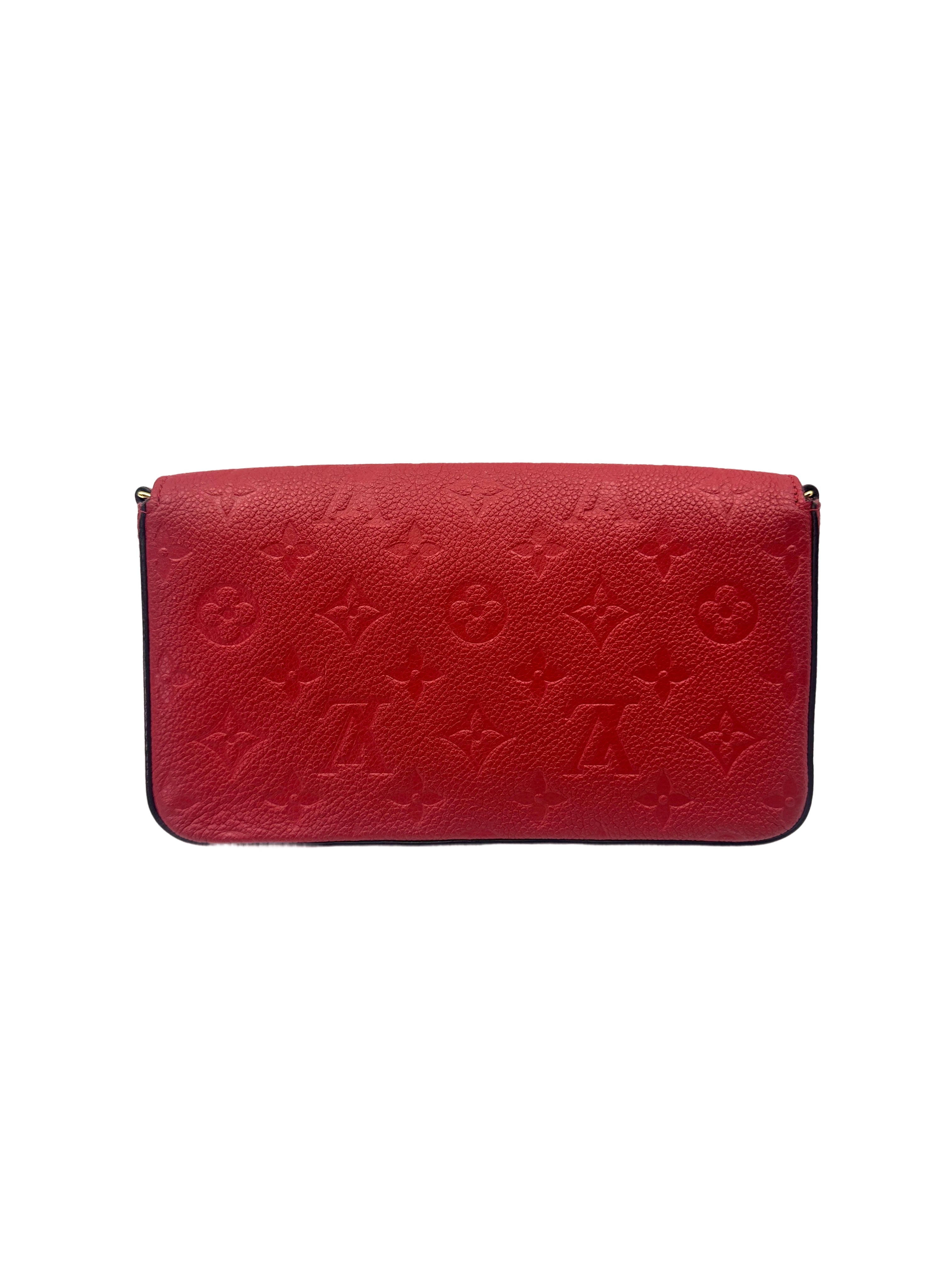 Louis Vuitton Red Monogram Empreinte Leather Felicie Pochette LV2878