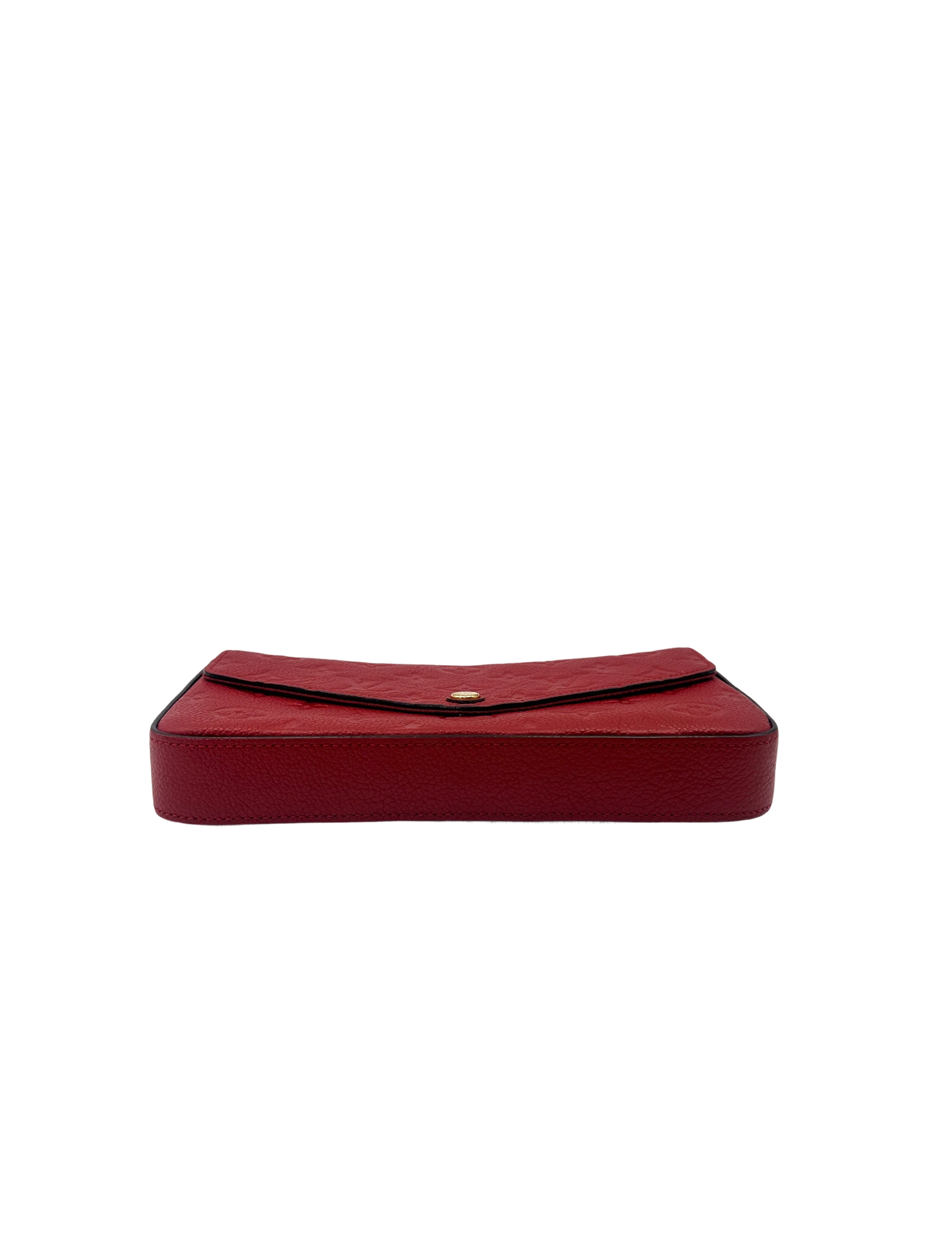 Louis Vuitton Red Monogram Empreinte Leather Felicie Pochette LV2878
