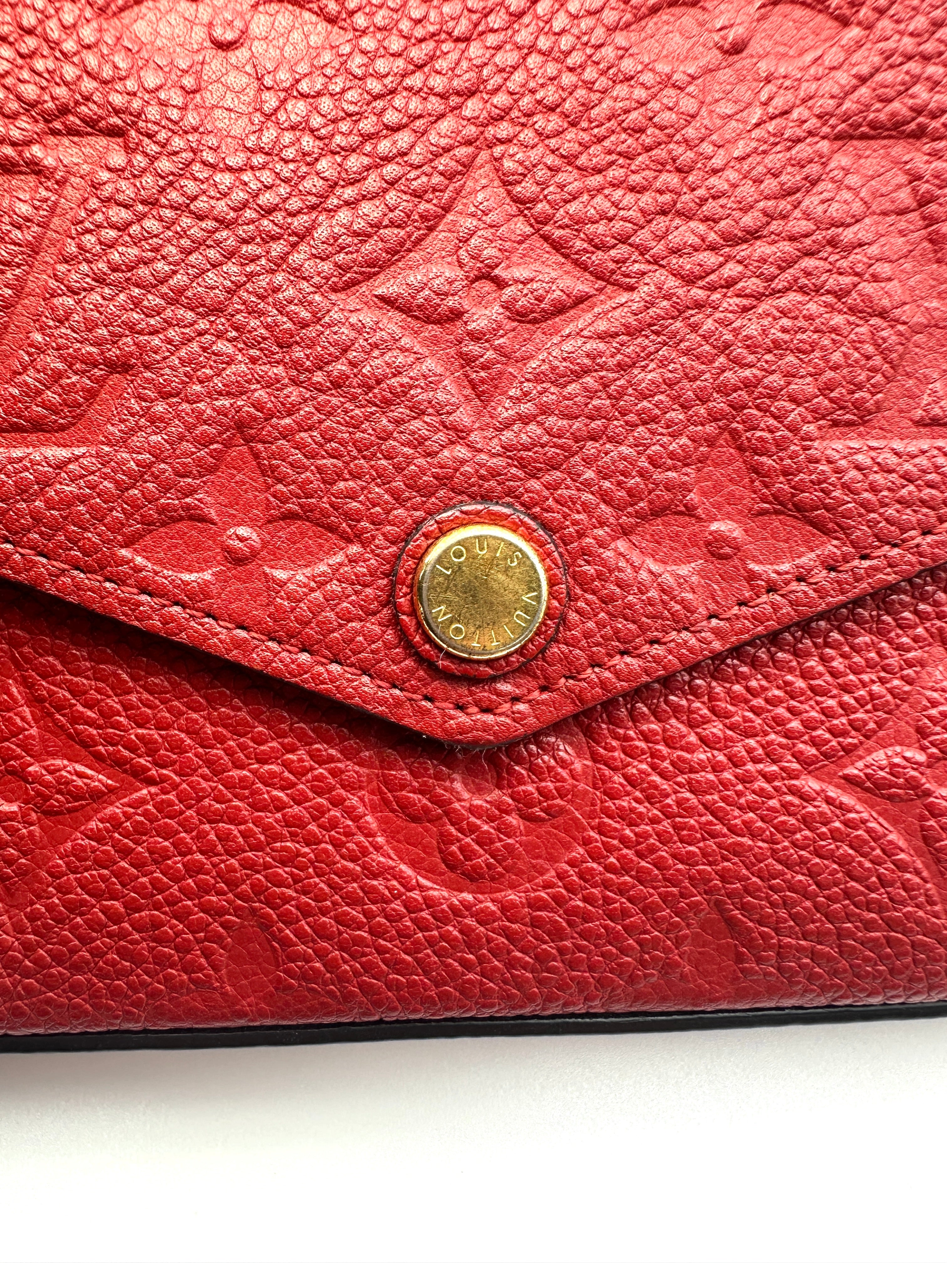 Louis Vuitton Red Monogram Empreinte Leather Felicie Pochette LV2878