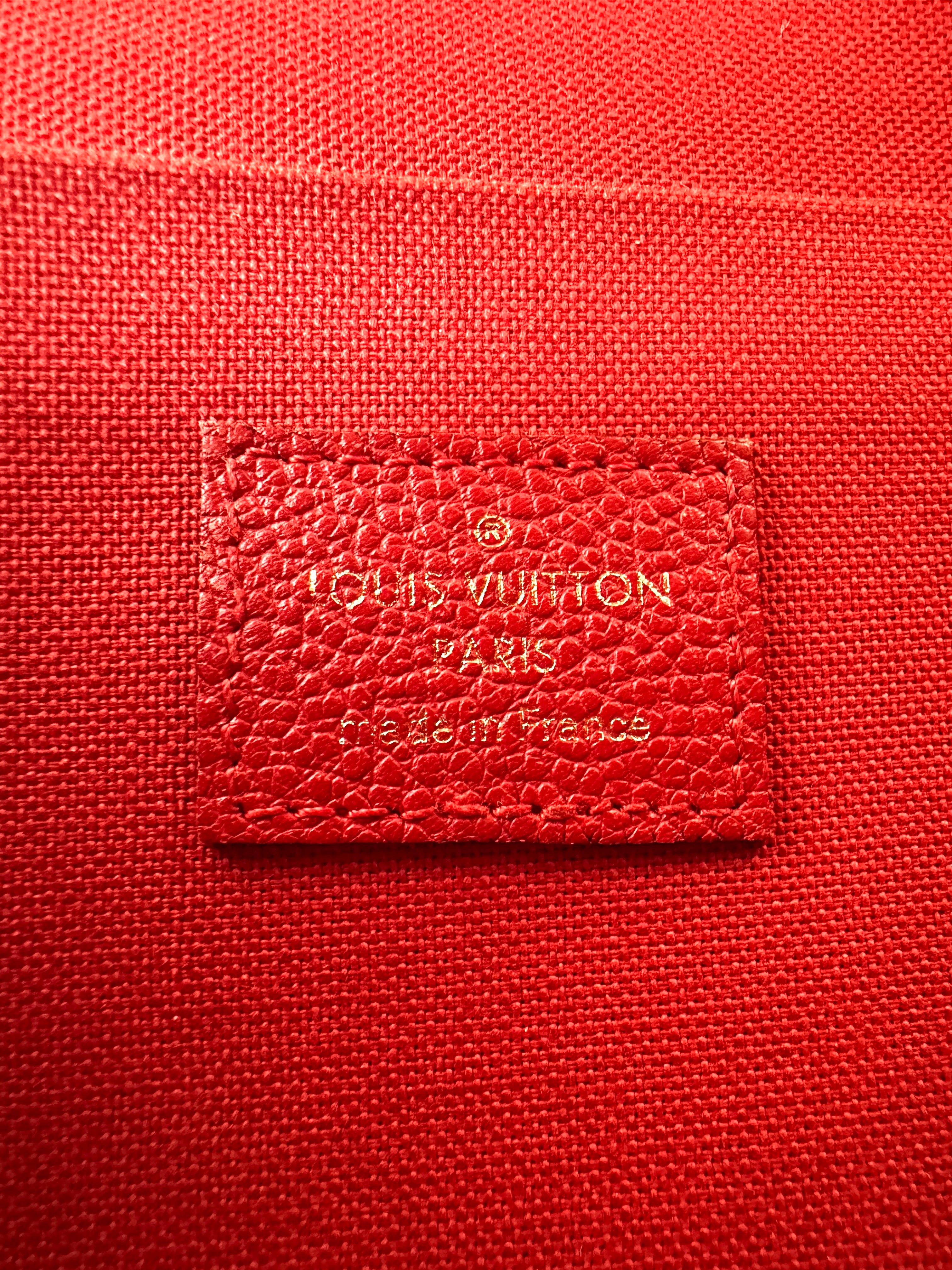 Louis Vuitton Red Monogram Empreinte Leather Felicie Pochette LV2878